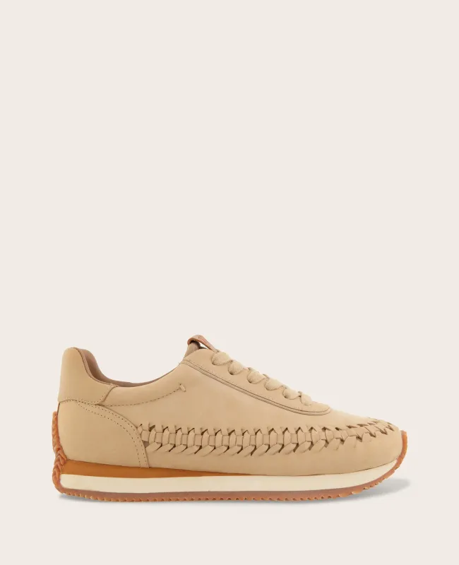 GENTLE SOULS - Jolena Leather Woven Detail Sneaker made by Kenneth Cole