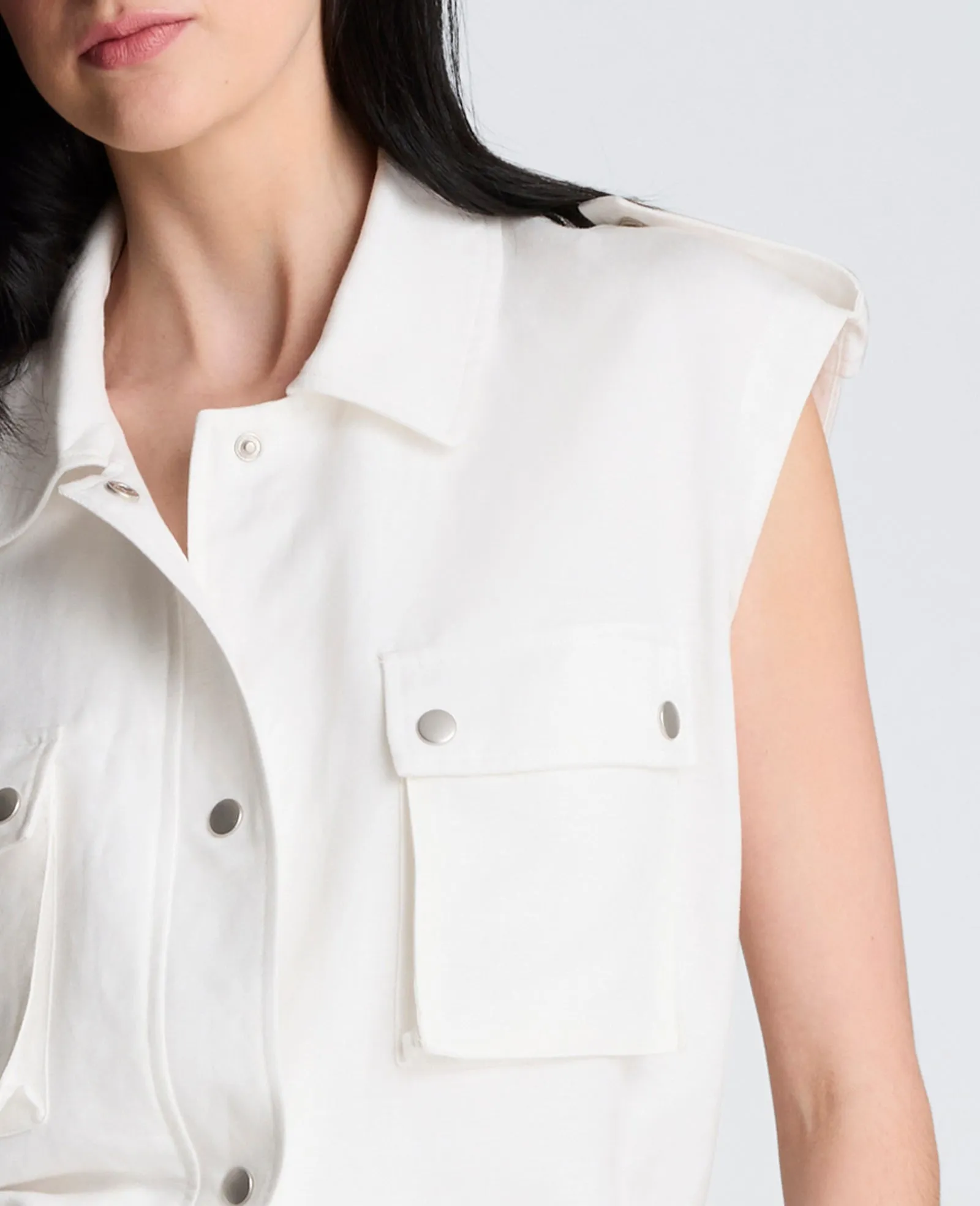 Snap Front Vest with Drawcord Waist sold by Kenneth Cole product image thumbnail 4