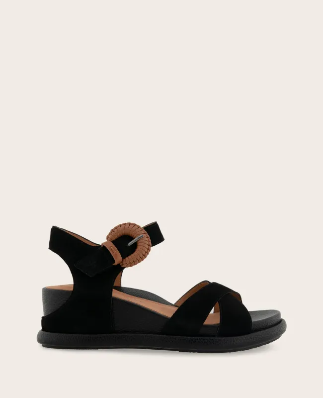 GENTLE SOULS - Jaylee Suede Criss-Cross Ankle Strap Platform Sandal sold by Kenneth Cole