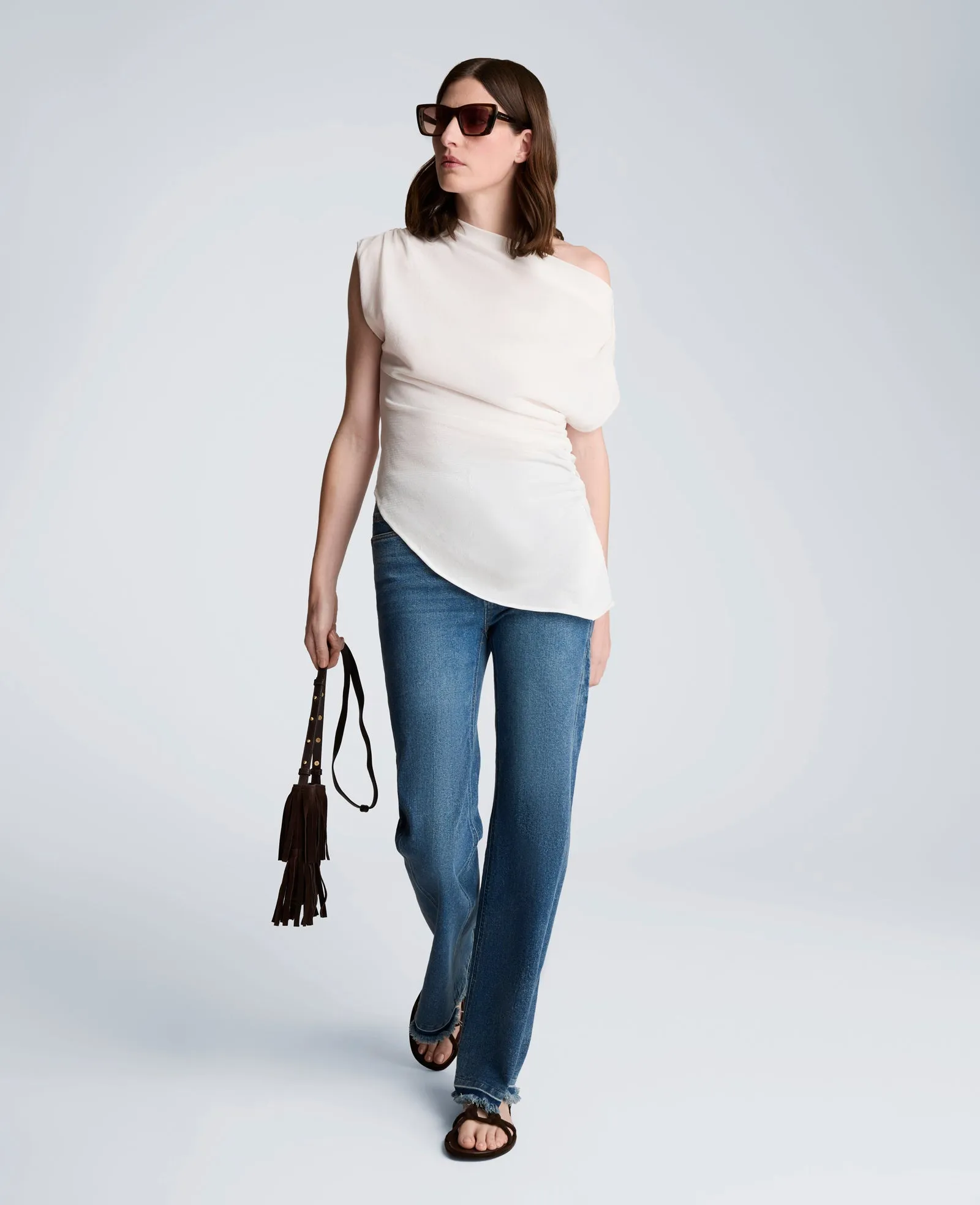 Asymmetrical Drape Neck Top sold by Kenneth Cole product image thumbnail 5