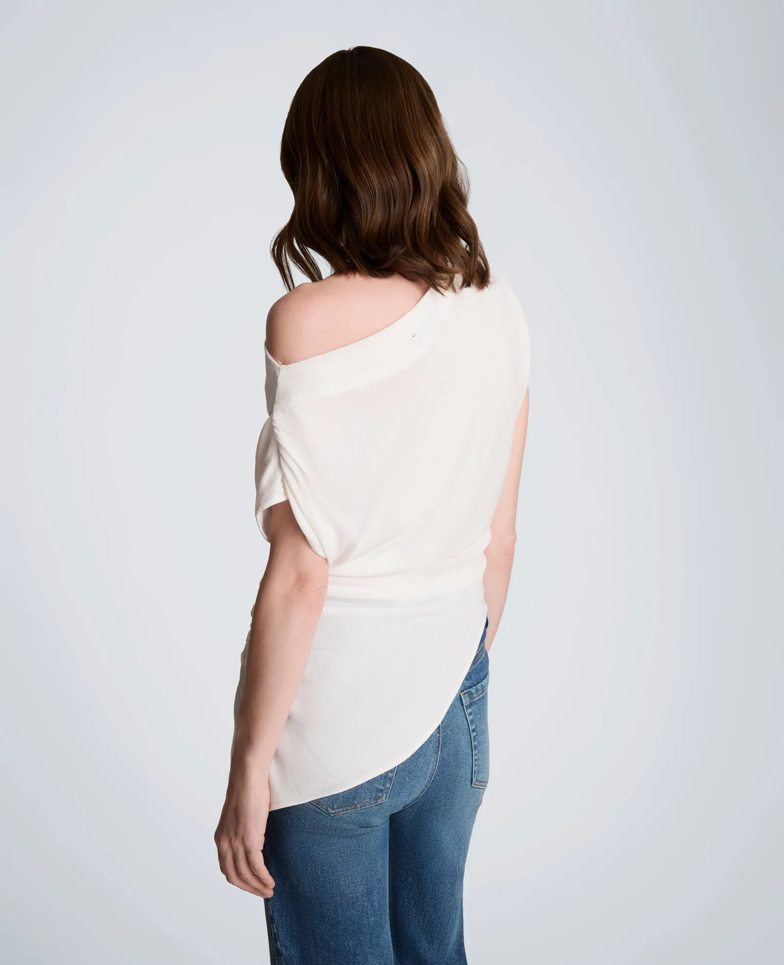 Asymmetrical Drape Neck Top sold by Kenneth Cole product image thumbnail 2