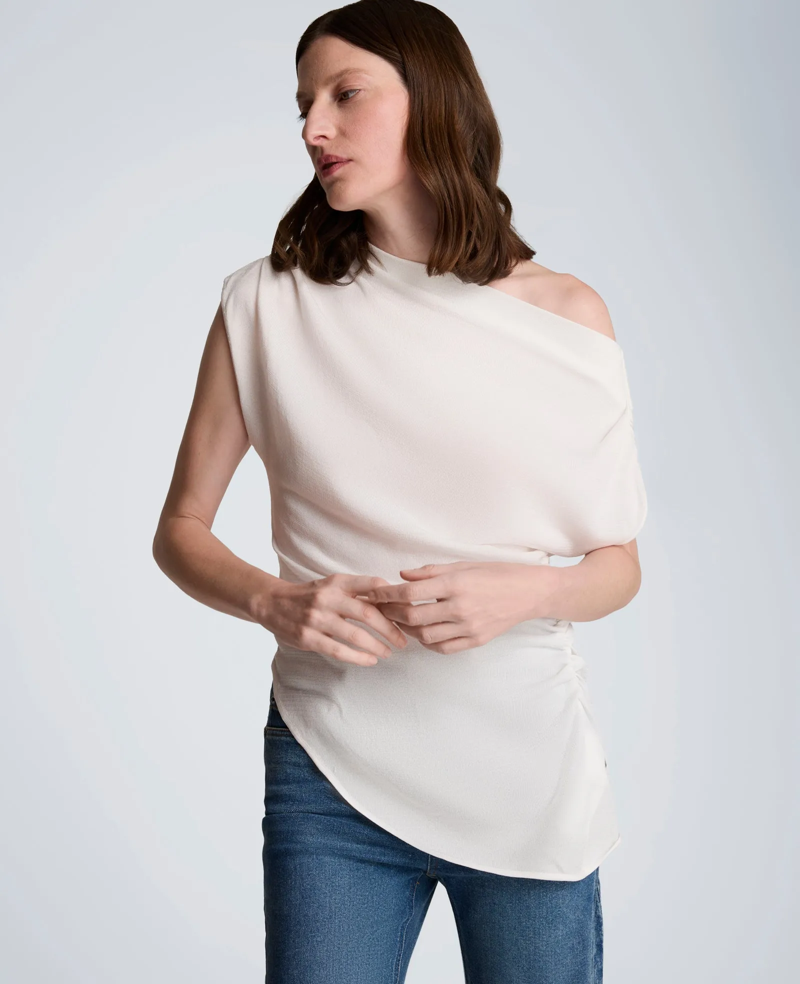 Asymmetrical Drape Neck Top sold by Kenneth Cole product image thumbnail 4