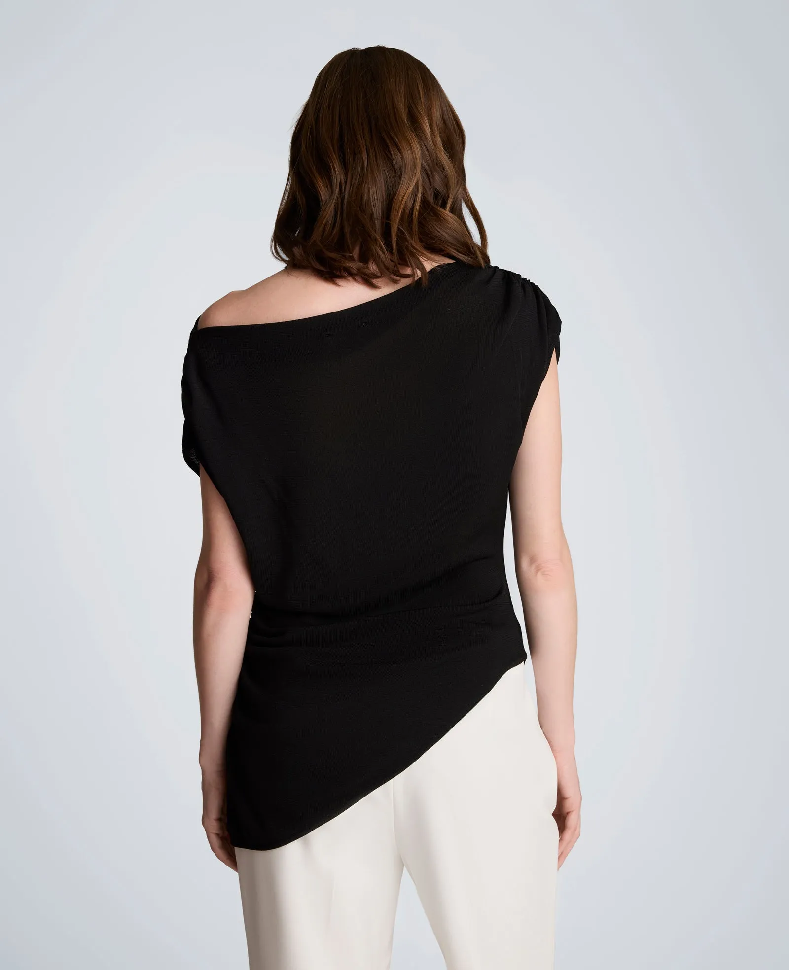Asymmetrical Drape Neck Top sold by Kenneth Cole product image thumbnail 2