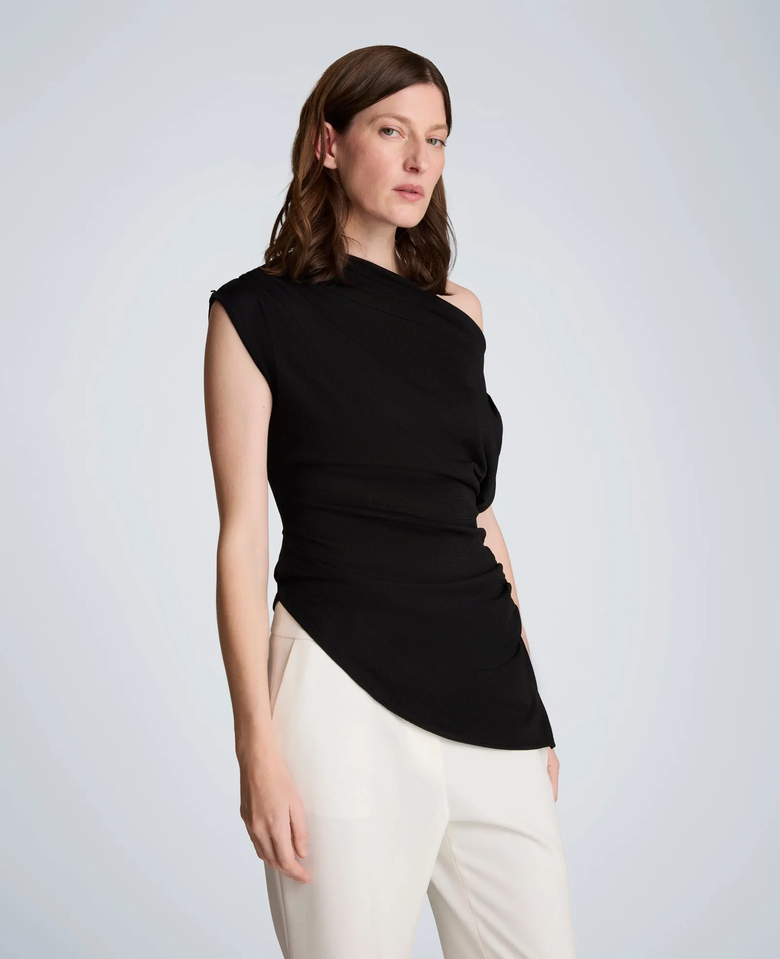 Asymmetrical Drape Neck Top sold by Kenneth Cole product image thumbnail 4