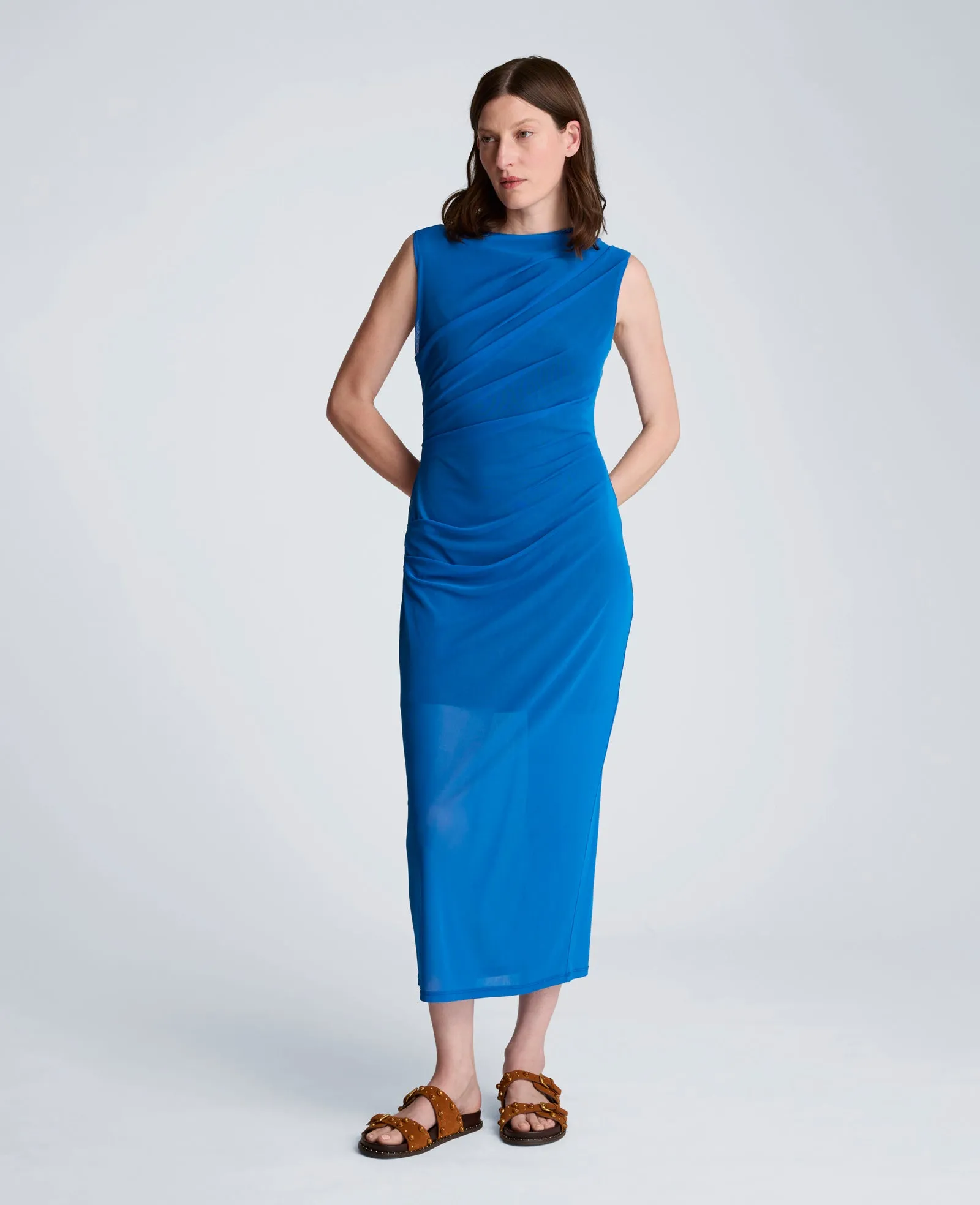 Draped Detailed Modern Midi Dress sold by Kenneth Cole