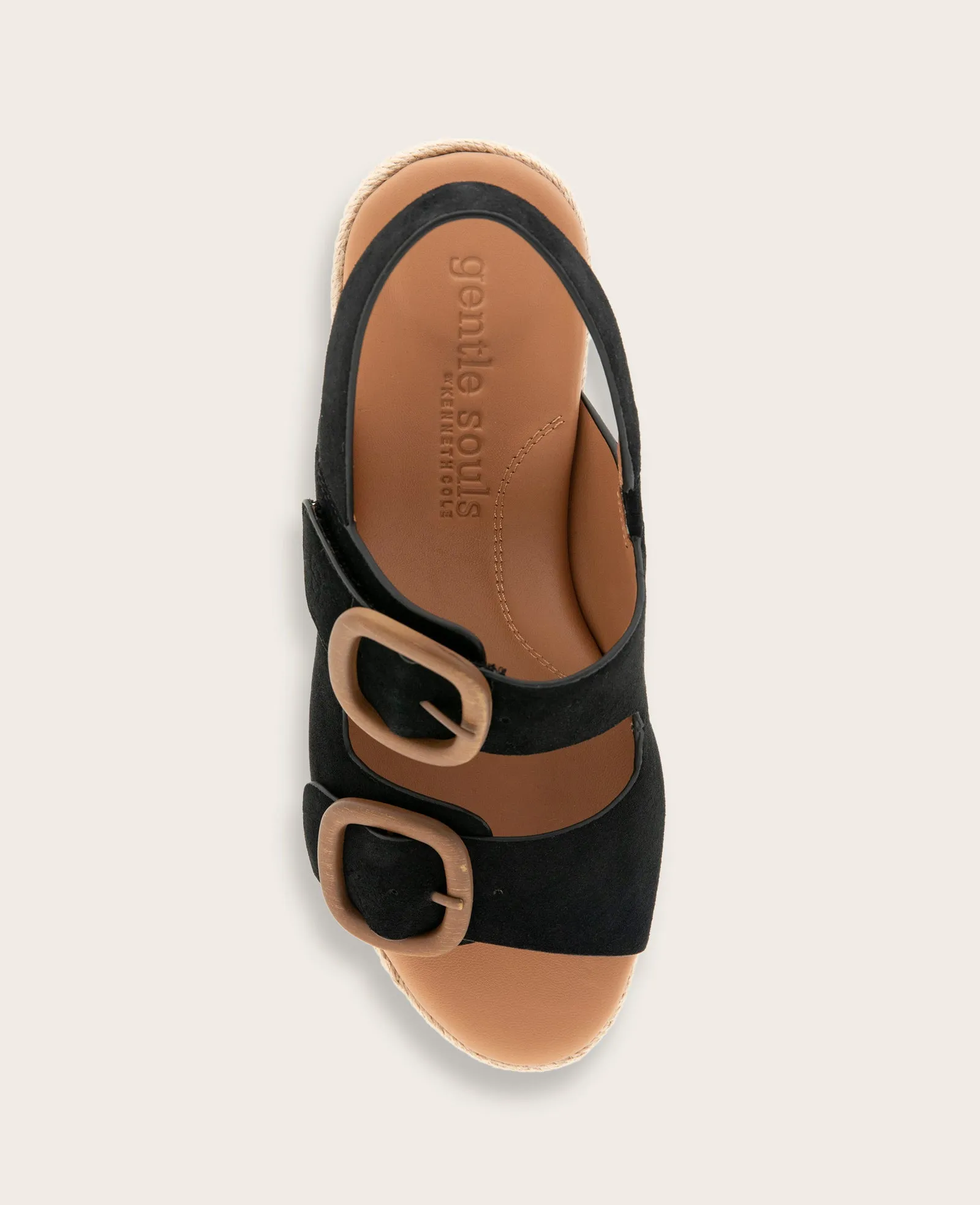 GENTLE SOULS - Greca Suede Two Band Buckle Wedge sold by Kenneth Cole product image thumbnail 3