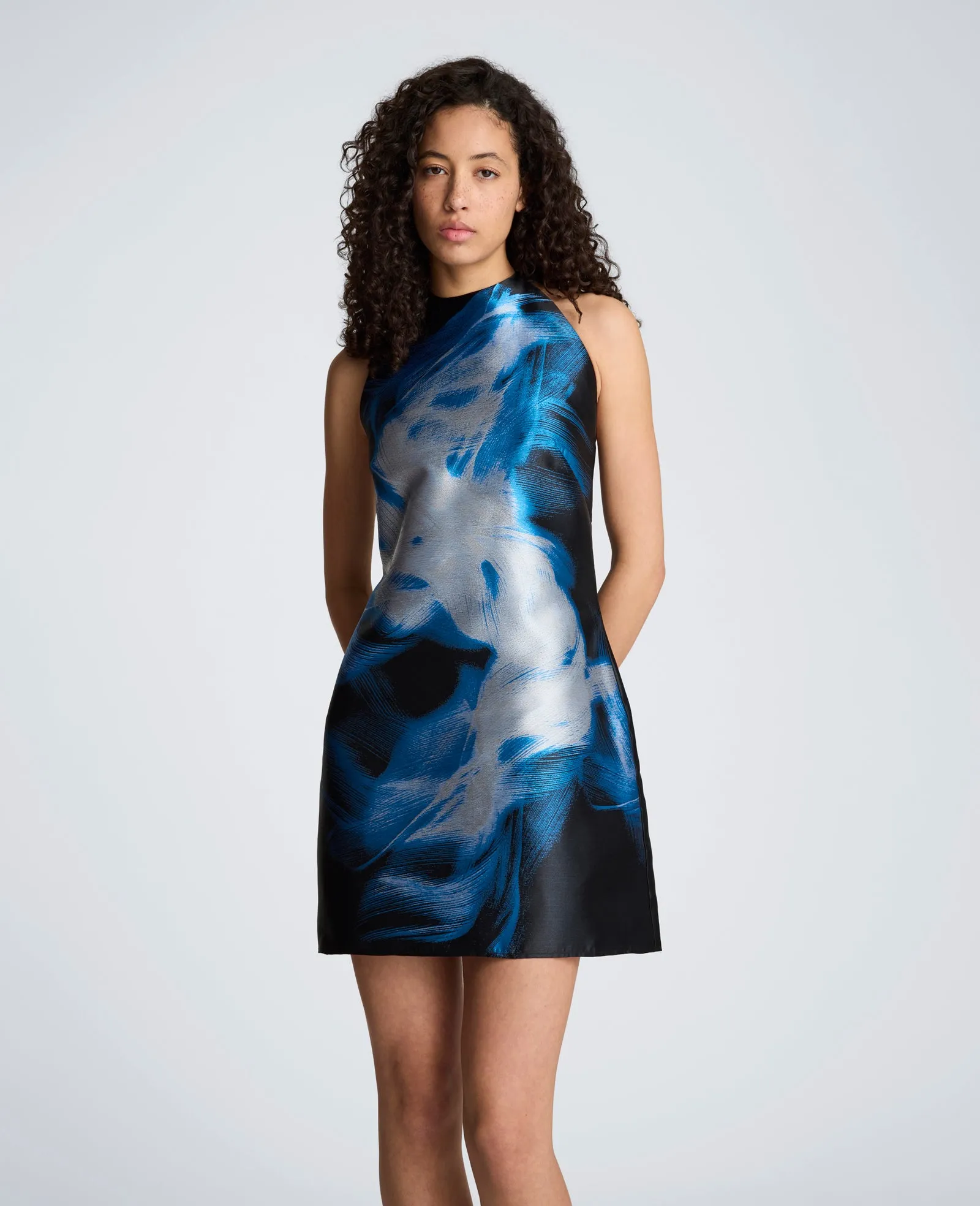 Halter Shift Gathered Dress sold by Kenneth Cole product image thumbnail 5