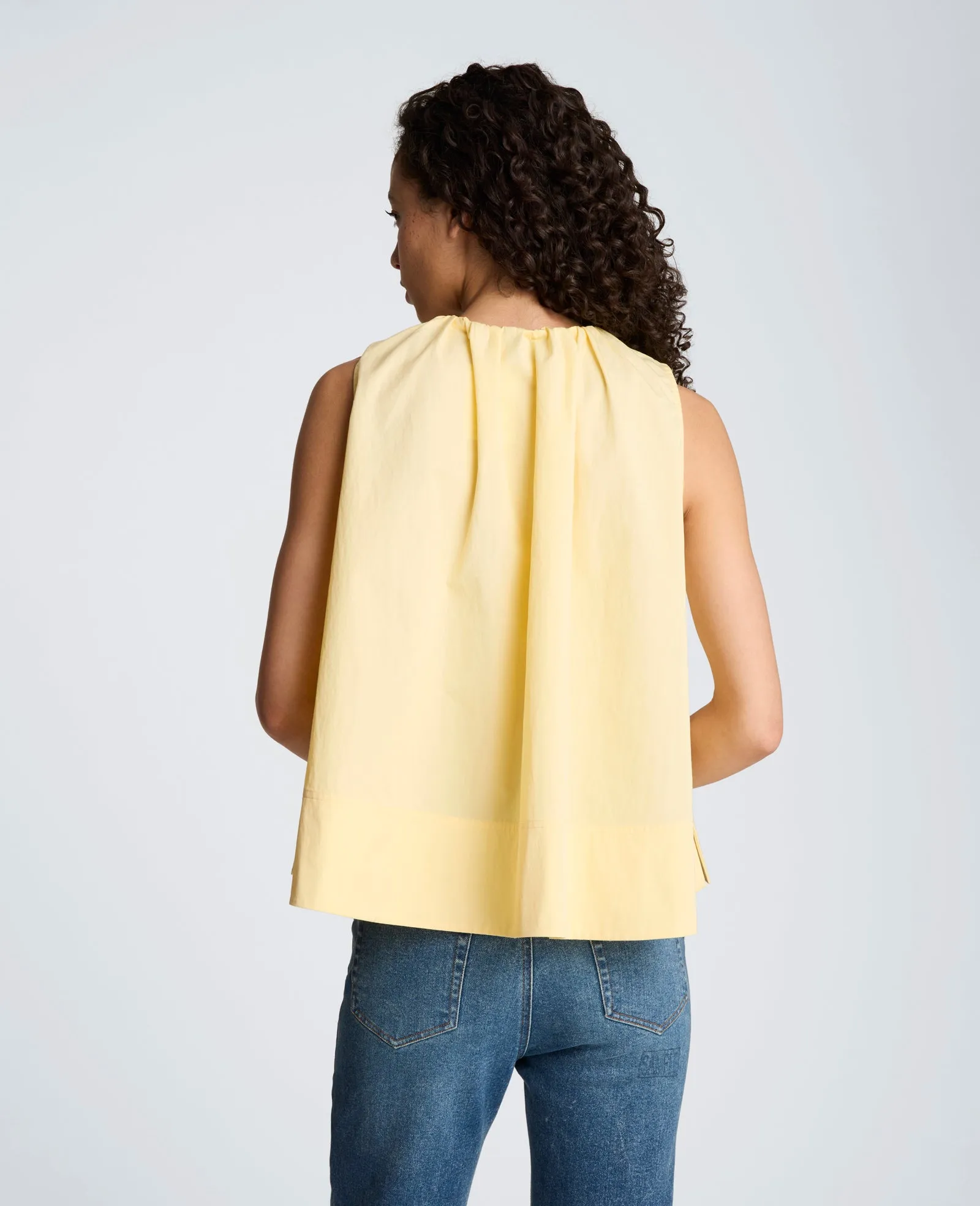 Paperbag Neck Sleeveless Tent Button Front Shirt sold by Kenneth Cole product image thumbnail 2