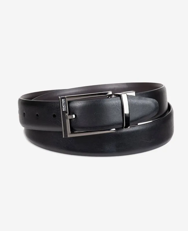 Stretch Feather Edge Reversible Dress Belt made by Kenneth Cole