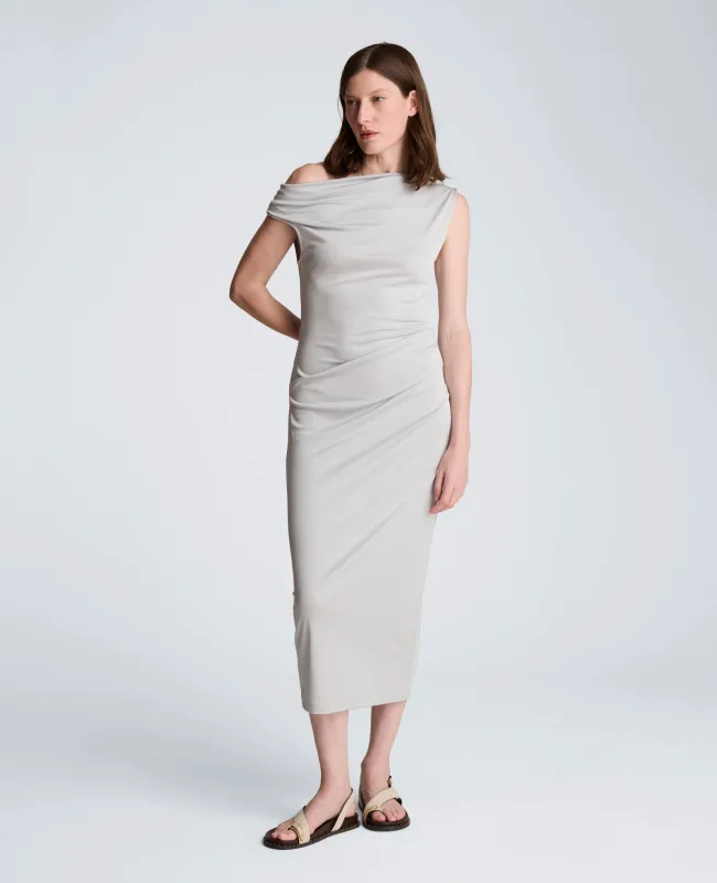 Ruched Waist Midi Off-The-Shoulder Dress made by Kenneth Cole