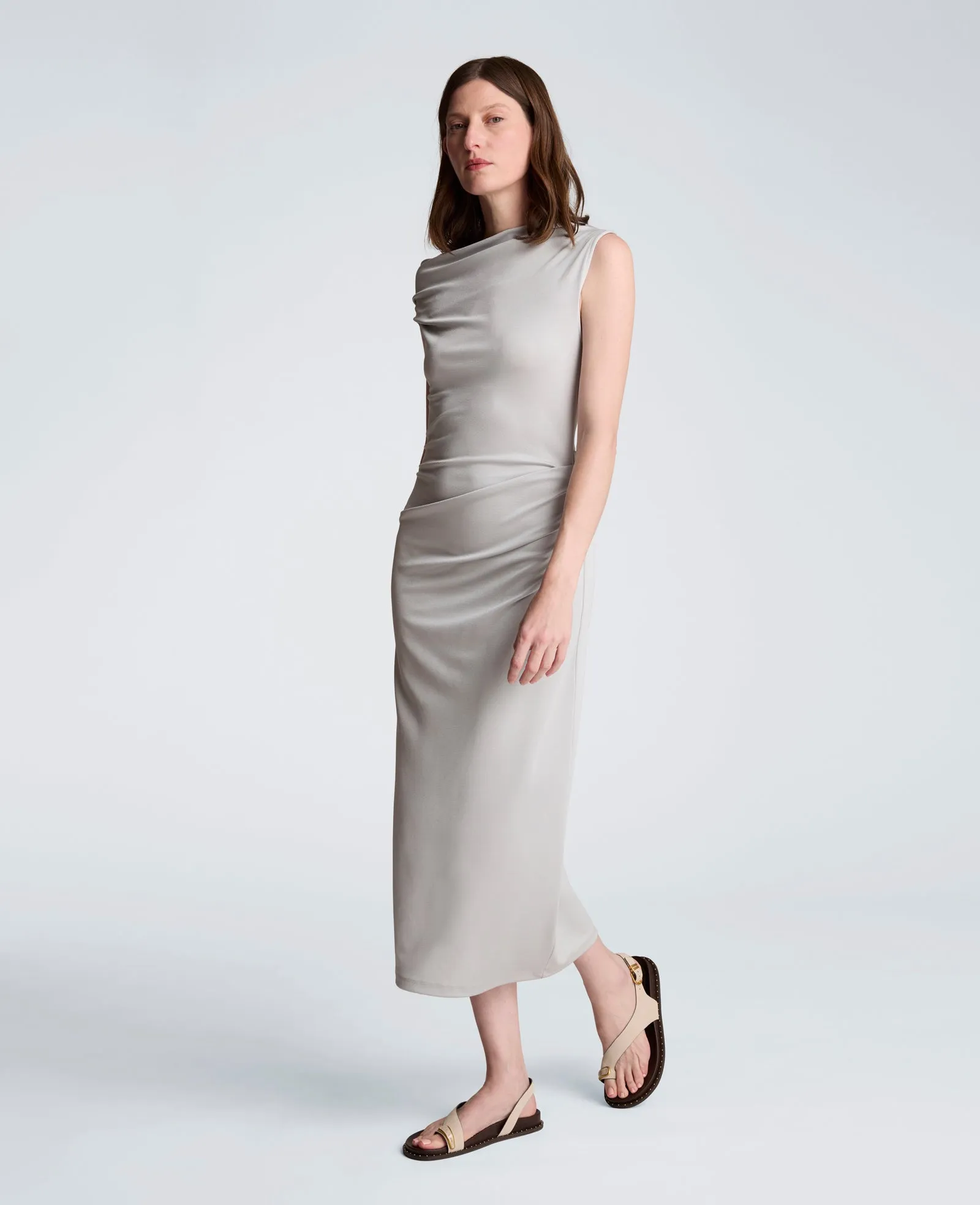 Ruched Waist Midi Off-The-Shoulder Dress sold by Kenneth Cole product image thumbnail 3
