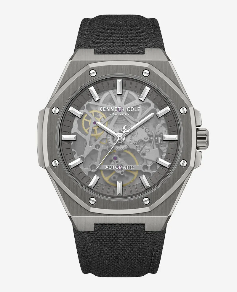 Skeleton Automatic Nylon Strap Watch sold by Kenneth Cole