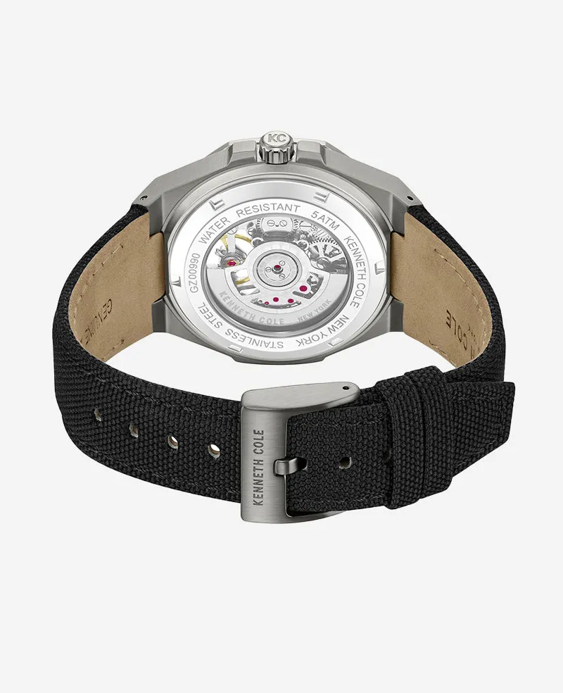 Skeleton Automatic Nylon Strap Watch sold by Kenneth Cole product image thumbnail 5