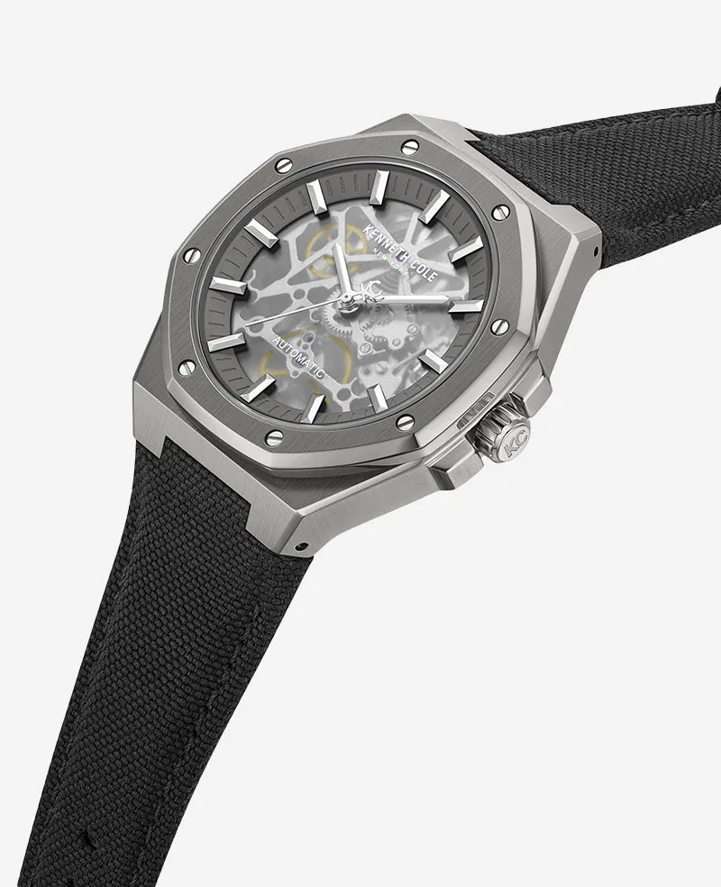 Skeleton Automatic Nylon Strap Watch sold by Kenneth Cole product image thumbnail 2
