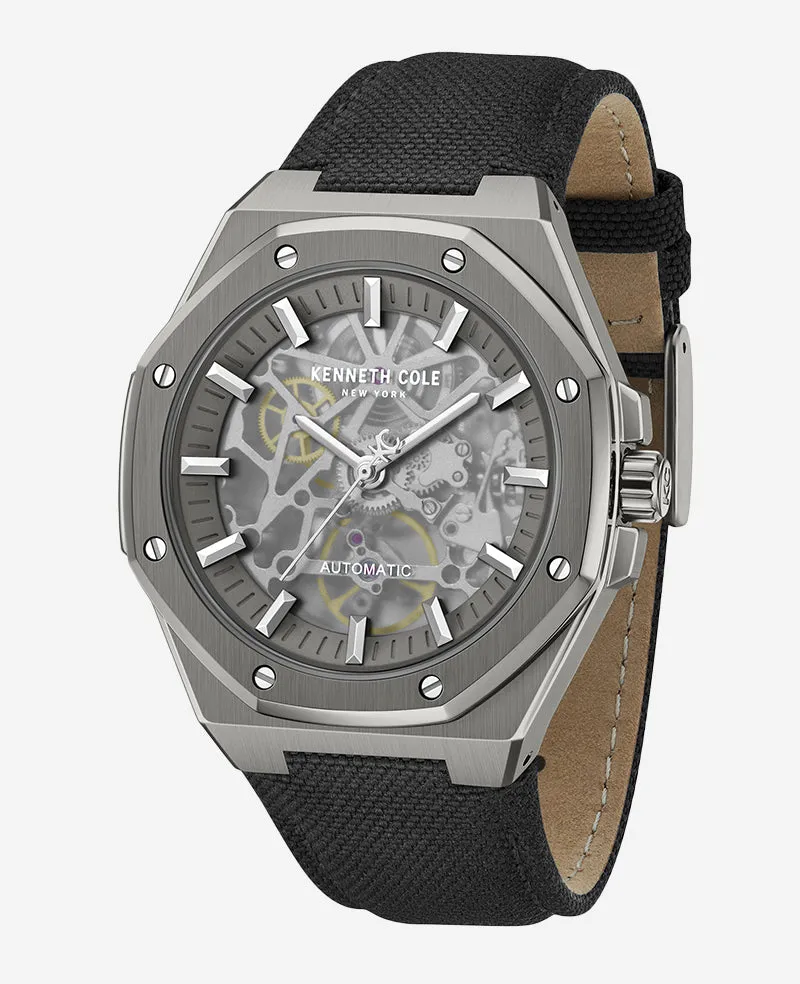 Skeleton Automatic Nylon Strap Watch sold by Kenneth Cole product image thumbnail 4