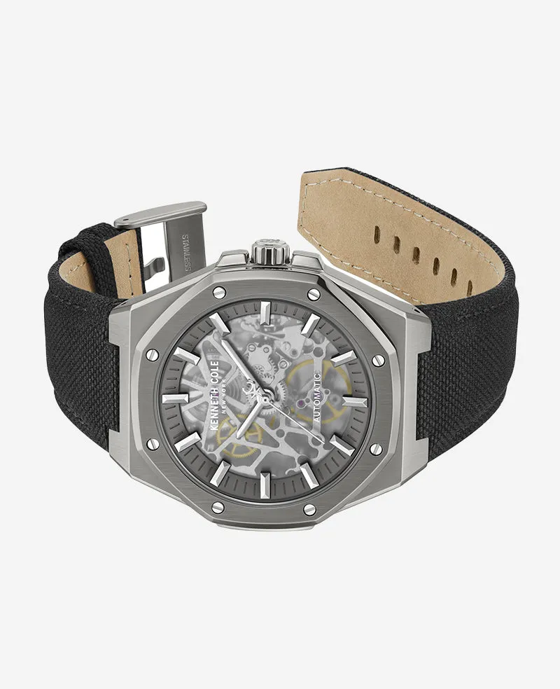 Skeleton Automatic Nylon Strap Watch sold by Kenneth Cole product image thumbnail 3