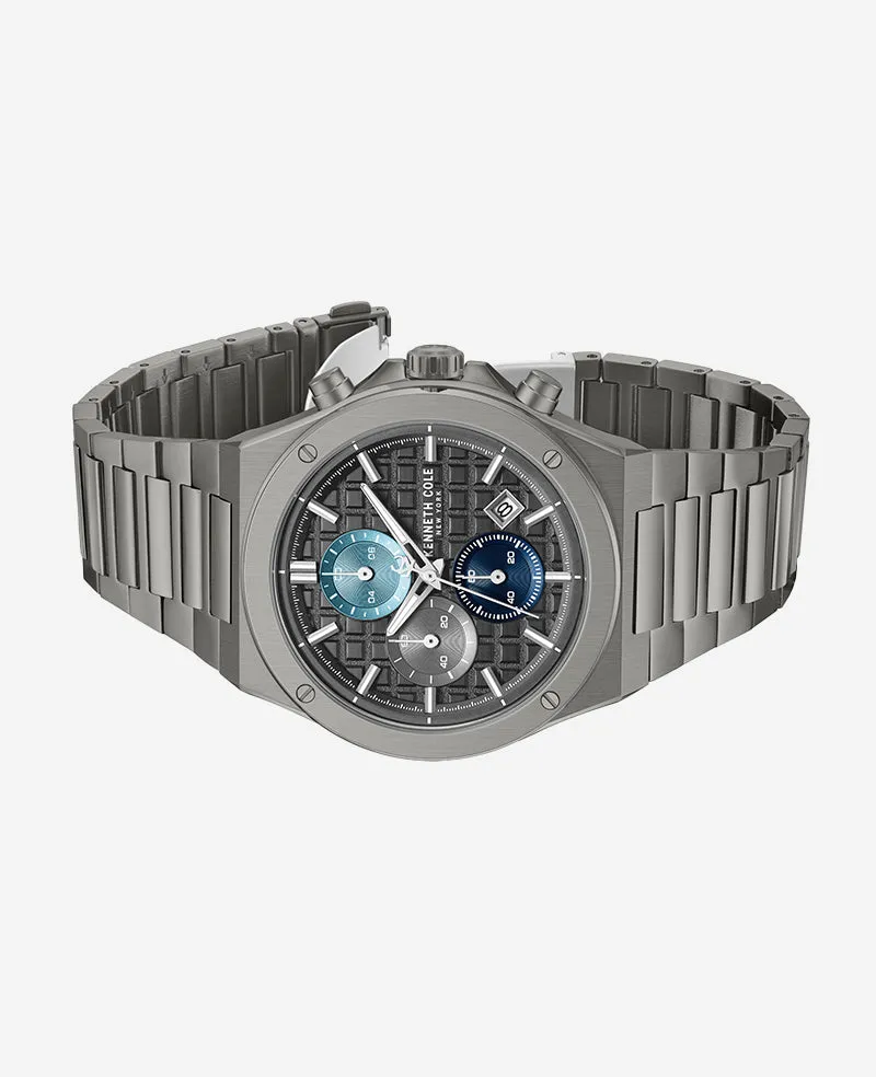 Dress Sport Chronograph Multi Tone Dial Stainless Steel Bracelet Watch sold by Kenneth Cole product image thumbnail 5