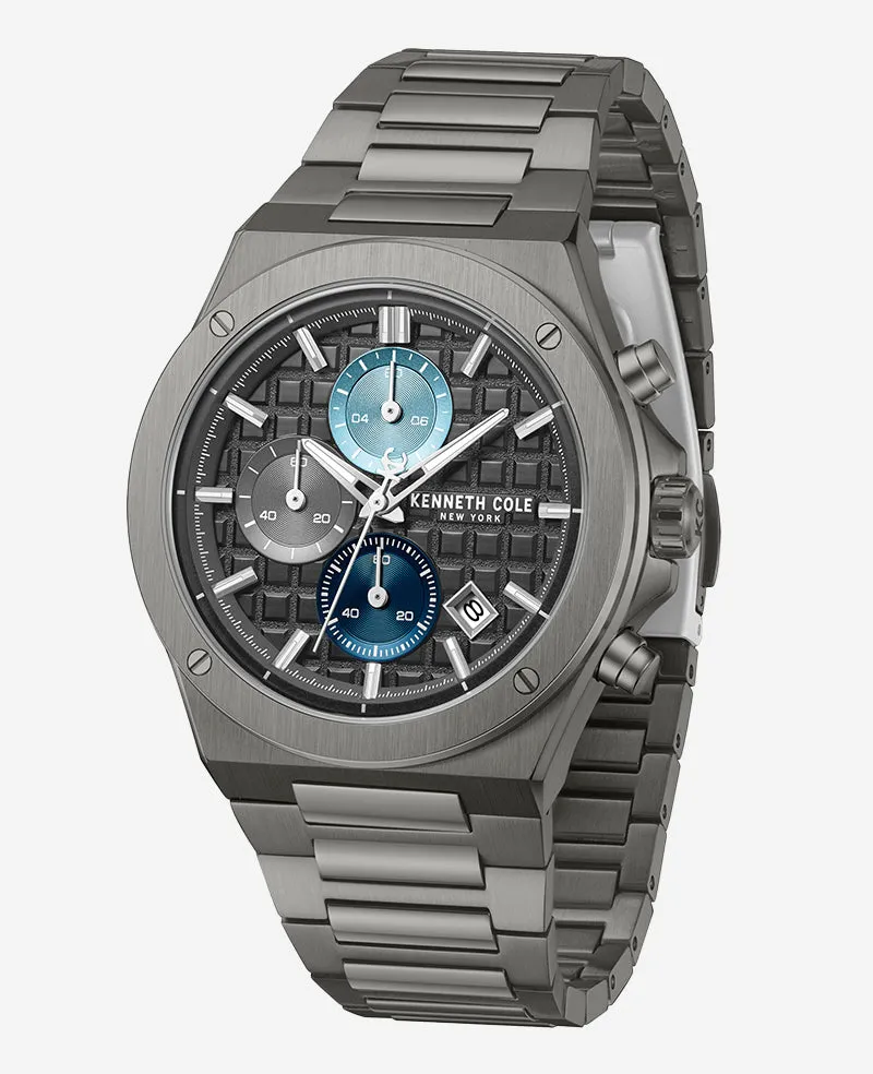 Dress Sport Chronograph Multi Tone Dial Stainless Steel Bracelet Watch sold by Kenneth Cole product image thumbnail 4