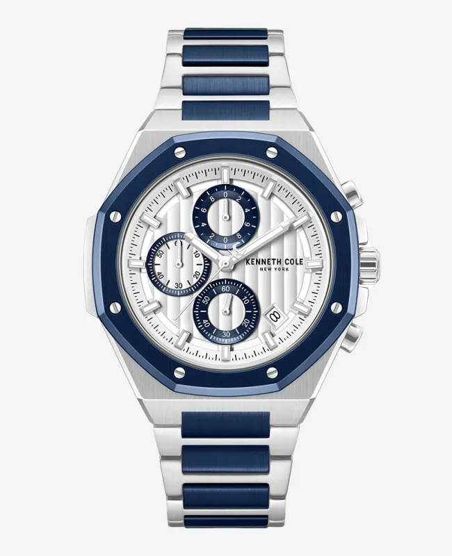 Dress Sport Chronograph Two-Tone Stainless Steel Bracelet Watch made by Kenneth Cole