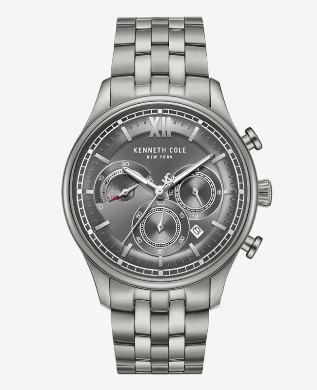 Dress Sport Chronograph Stainless Steel Bracelet Watch made by Kenneth Cole