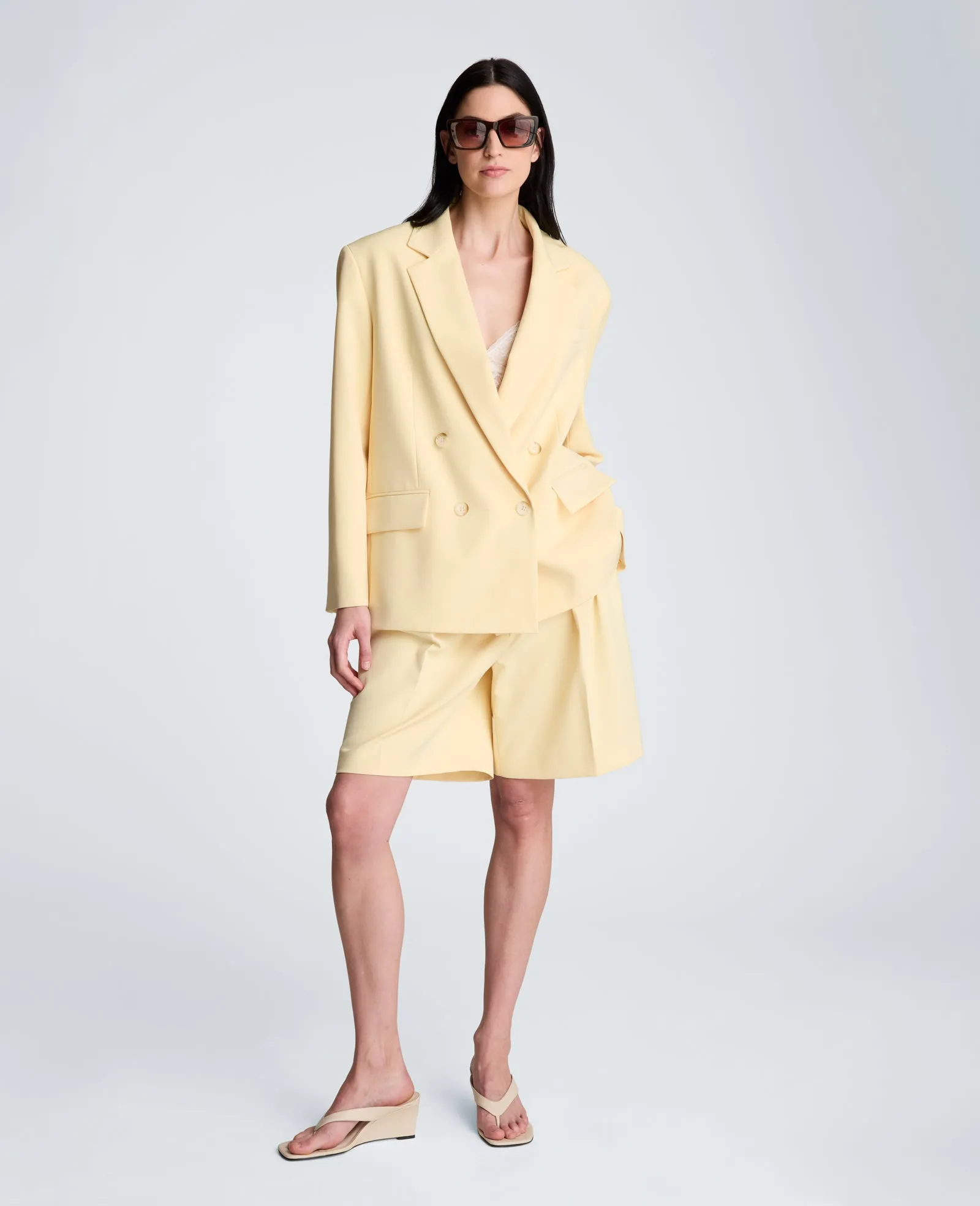 Vision Twill Double Breasted Boyfriend Jacket sold by Kenneth Cole product image thumbnail 4