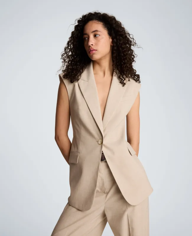 Crosshatch Weave Open Back Vest with Strap made by Kenneth Cole