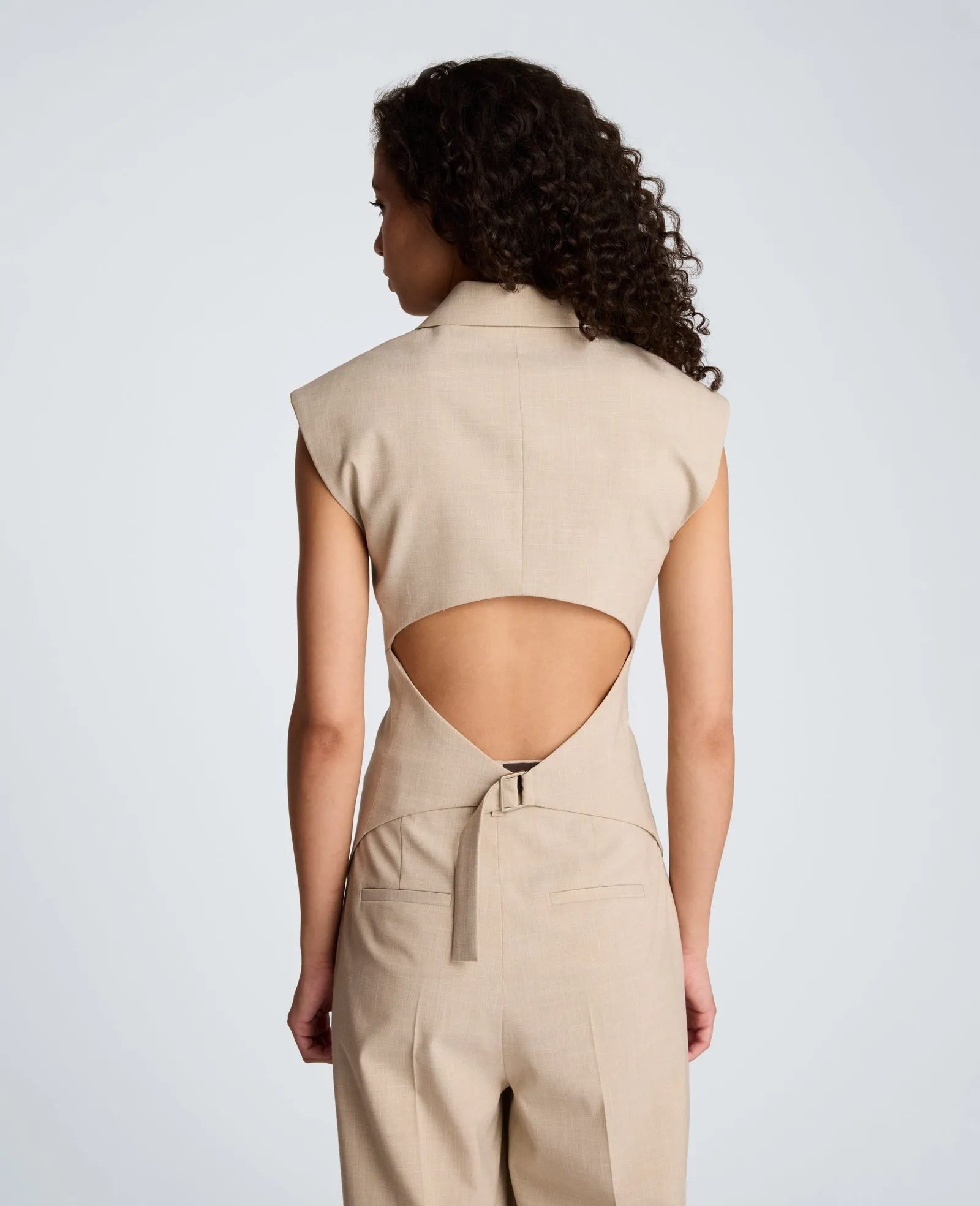 Crosshatch Weave Open Back Vest with Strap sold by Kenneth Cole product image thumbnail 2
