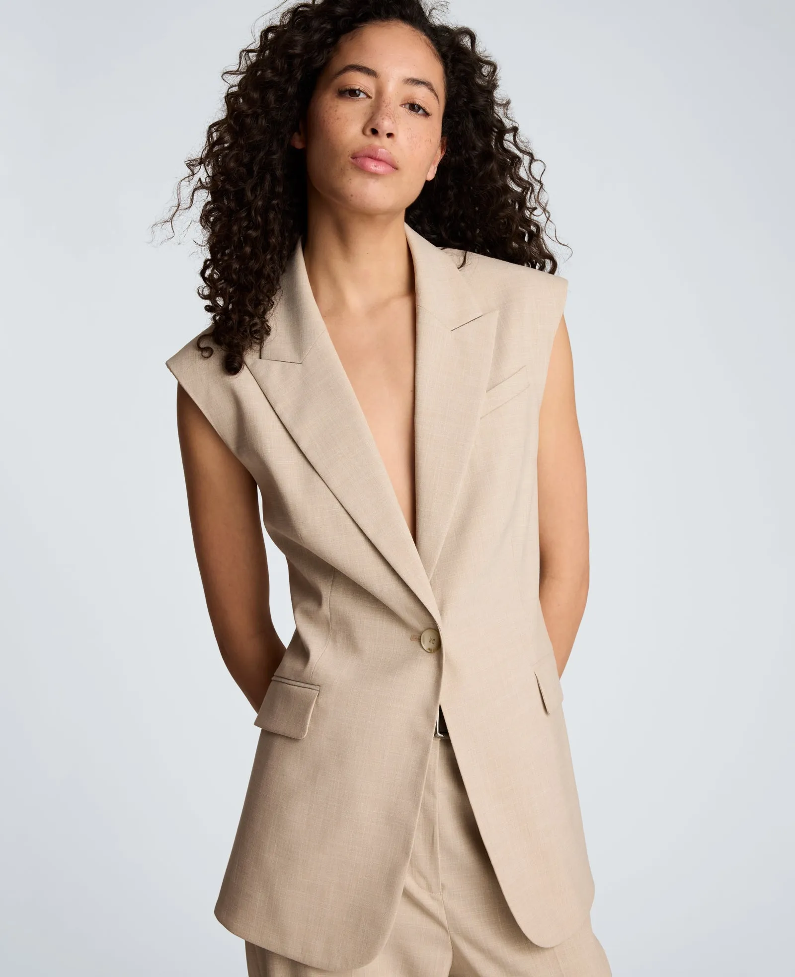 Crosshatch Weave Open Back Vest with Strap sold by Kenneth Cole product image thumbnail 3
