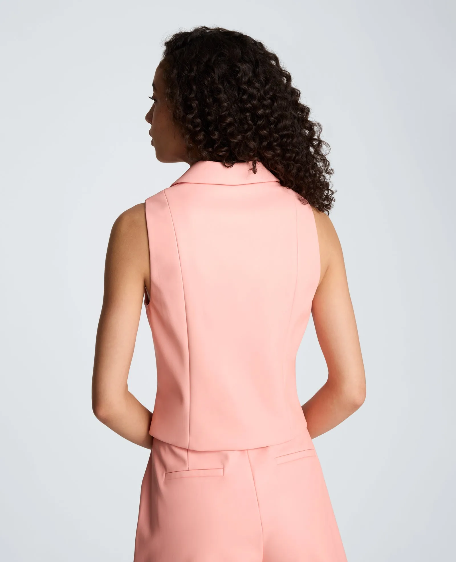 Vegan Leather Fitted One Button Notch Collar Vest sold by Kenneth Cole product image thumbnail 2