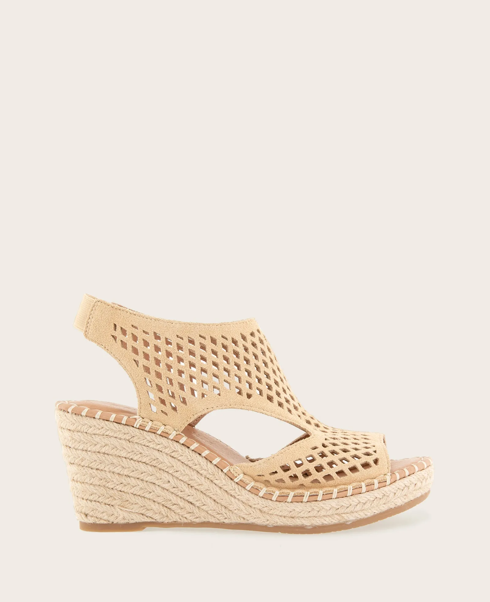 GENTLE SOULS - Cody Perforated Suede Espadrille Wedge sold by Kenneth Cole