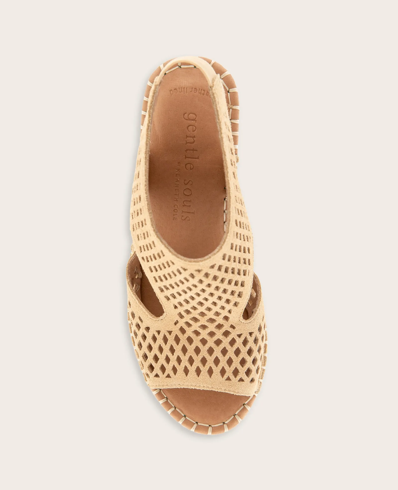 GENTLE SOULS - Cody Perforated Suede Espadrille Wedge sold by Kenneth Cole product image thumbnail 3