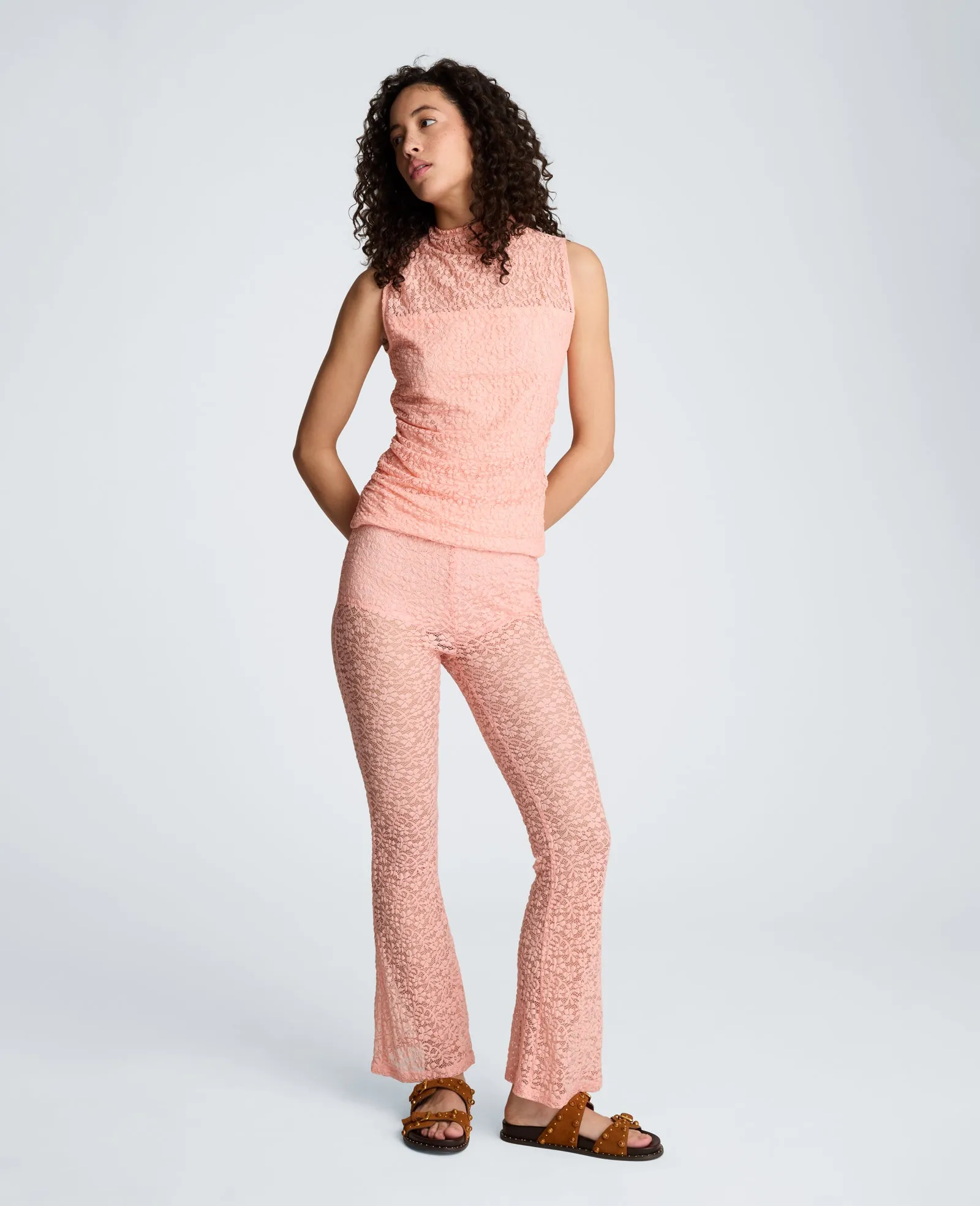 Stretch Lace Pull On Flare Pant with Inner Short sold by Kenneth Cole product image thumbnail 4