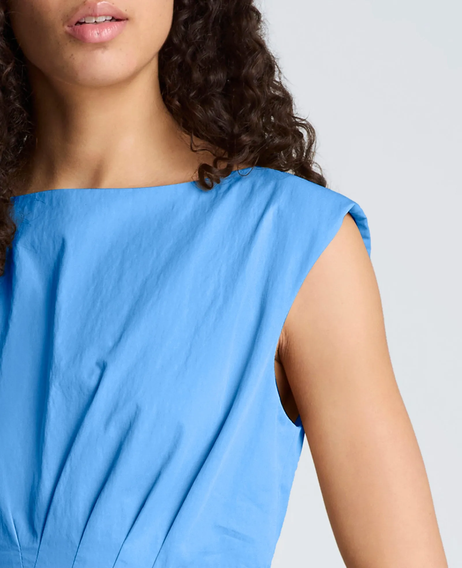 Cotton Poplin Sleeveless D-Rings Tie Midi Dress sold by Kenneth Cole product image thumbnail 4
