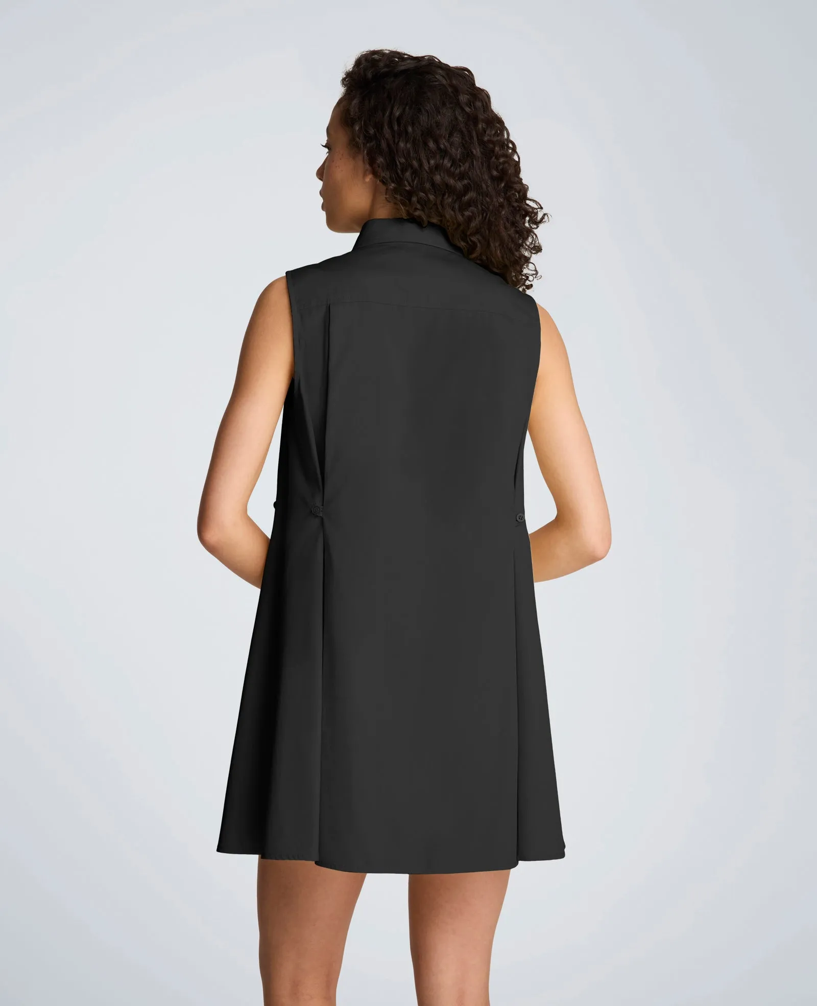 Cotton Poplin Sleeveless Trapeze Mini Dress sold by Kenneth Cole product image thumbnail 2