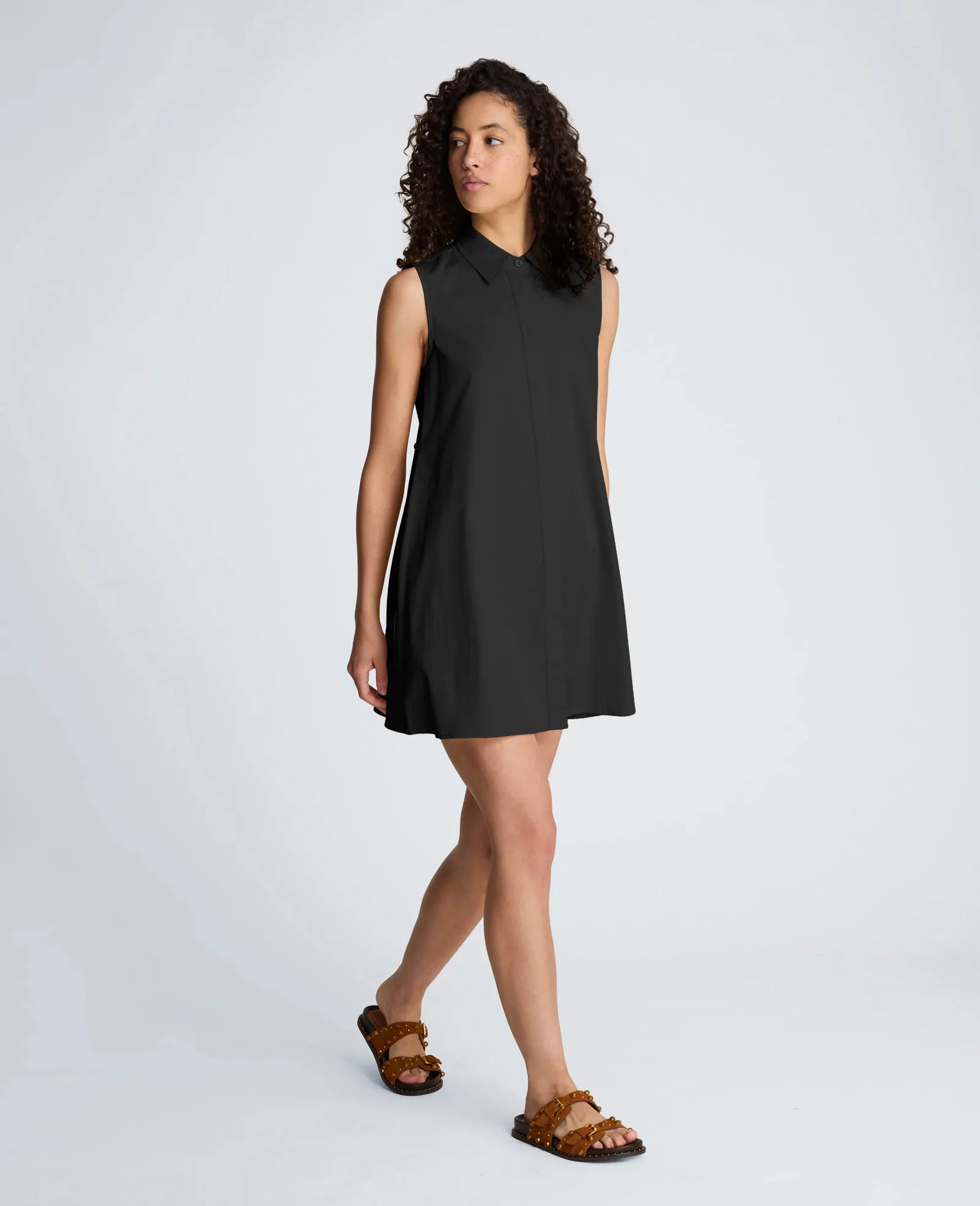 Cotton Poplin Sleeveless Trapeze Mini Dress sold by Kenneth Cole product image thumbnail 5