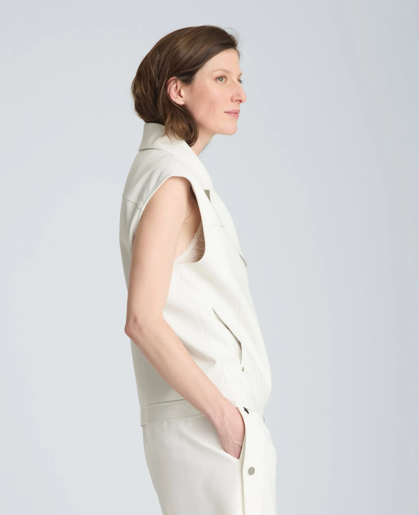 Boxy Fit Moto Vest sold by Kenneth Cole product image thumbnail 3