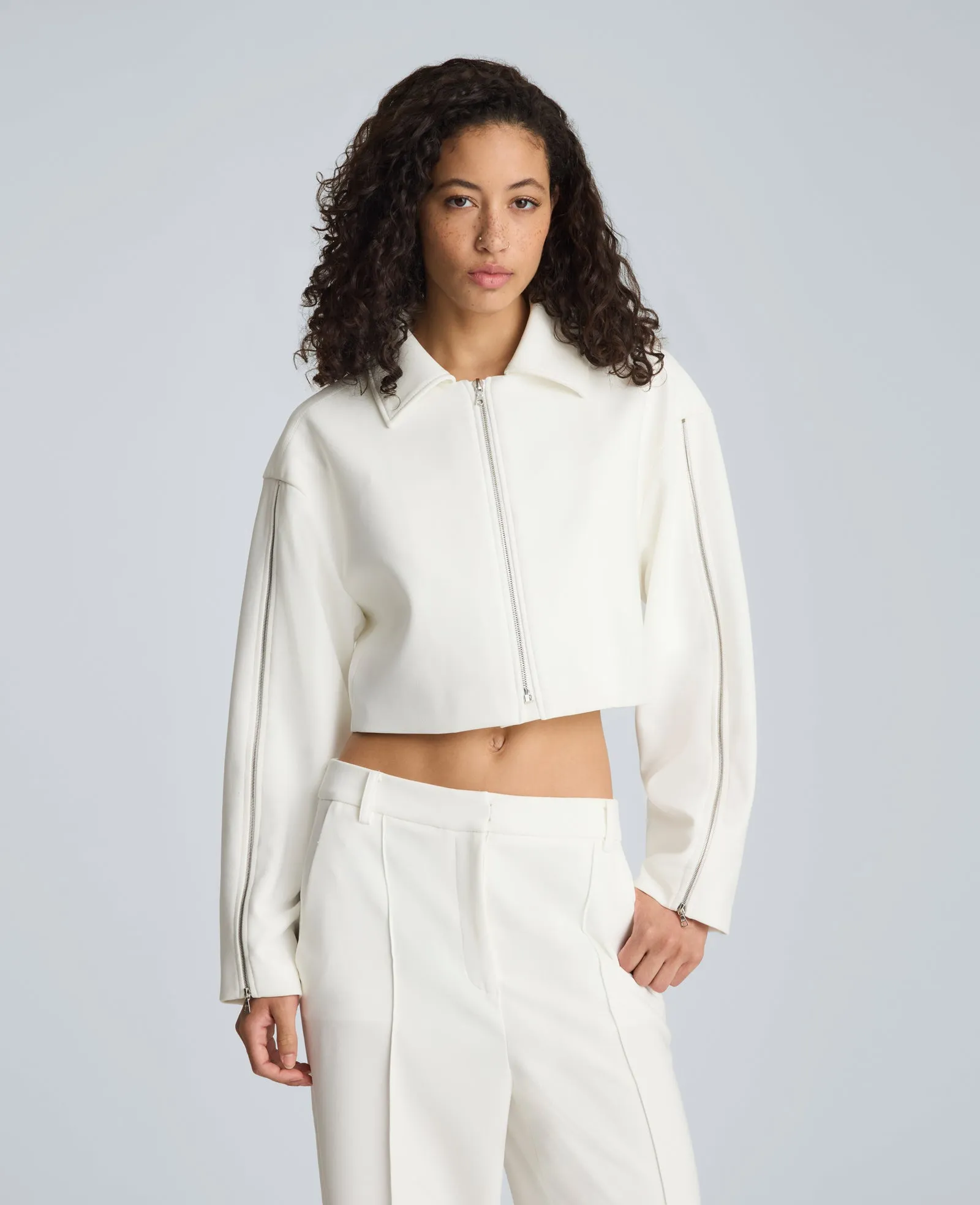 Zip-Up Jacket with Zipper Sleeves sold by Kenneth Cole