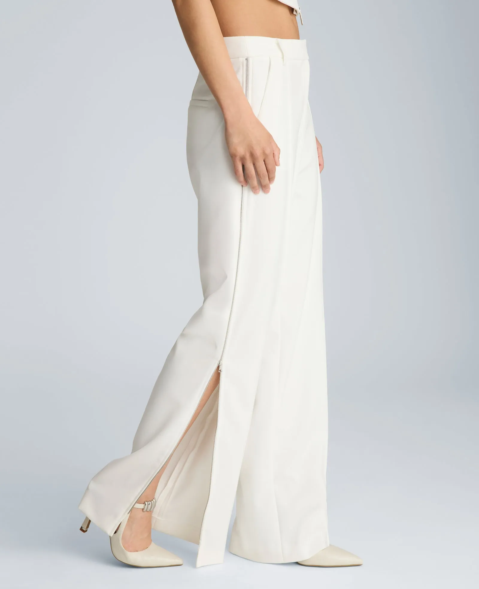 Fly Front Wide Leg Zipper Pintuck Pant sold by Kenneth Cole product image thumbnail 3