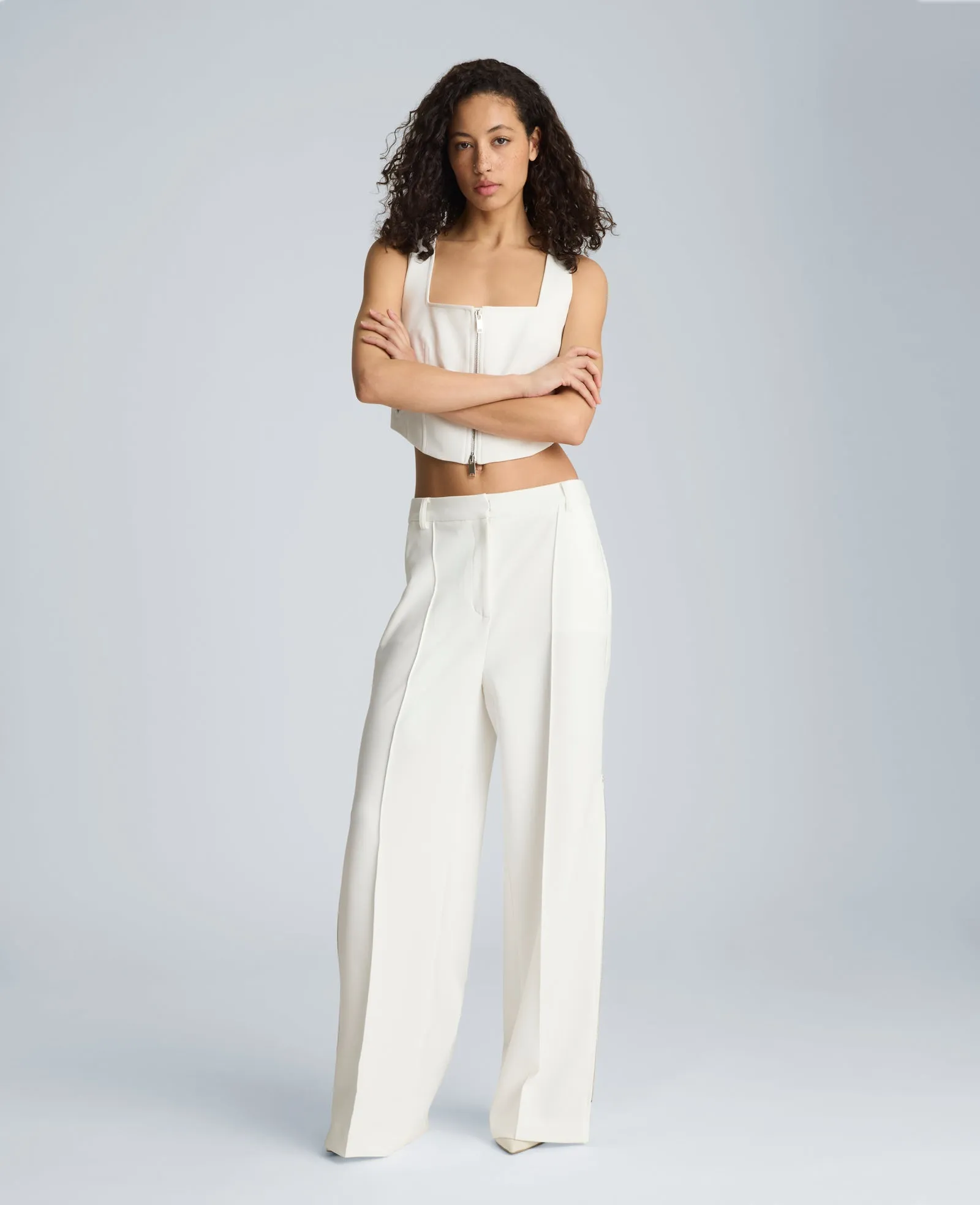 Fly Front Wide Leg Zipper Pintuck Pant sold by Kenneth Cole product image thumbnail 5