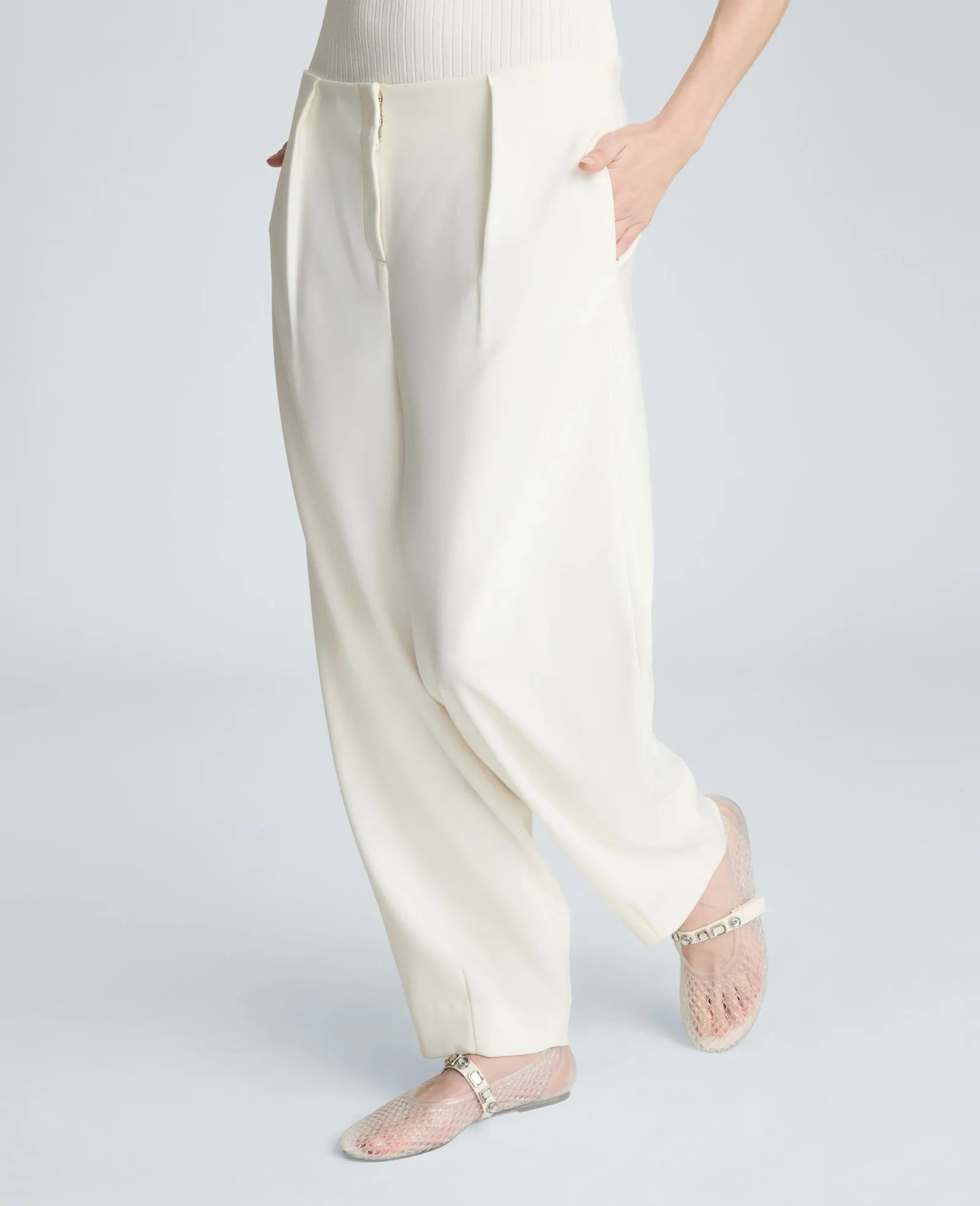 High Rise Fly Front Tapered Leg Pant sold by Kenneth Cole product image thumbnail 3