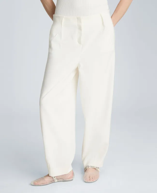 High Rise Fly Front Tapered Leg Pant made by Kenneth Cole