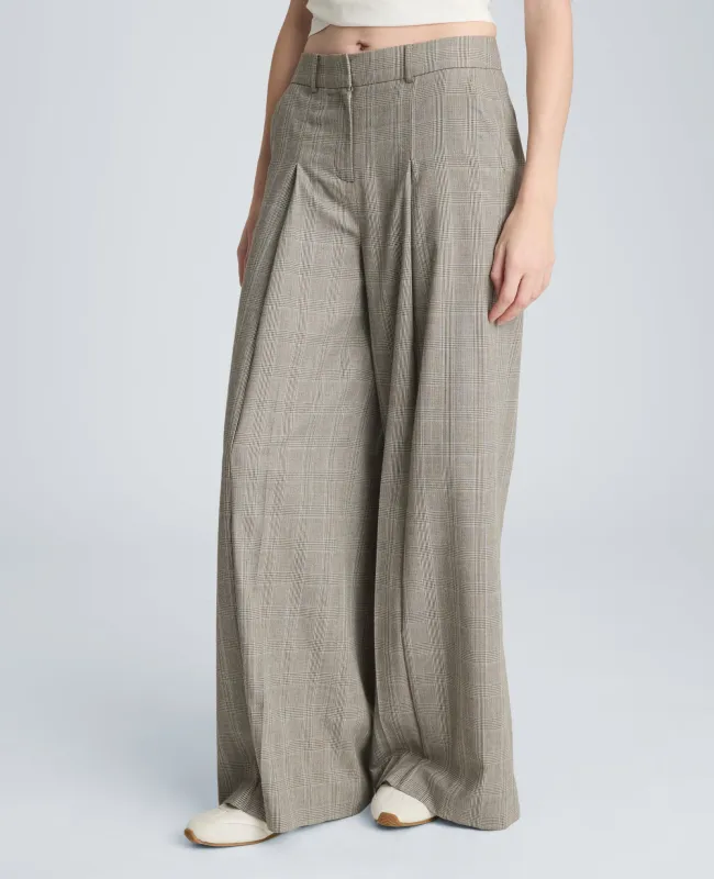 High Rise Fly Front Single Pleat Wide Leg Pant made by Kenneth Cole