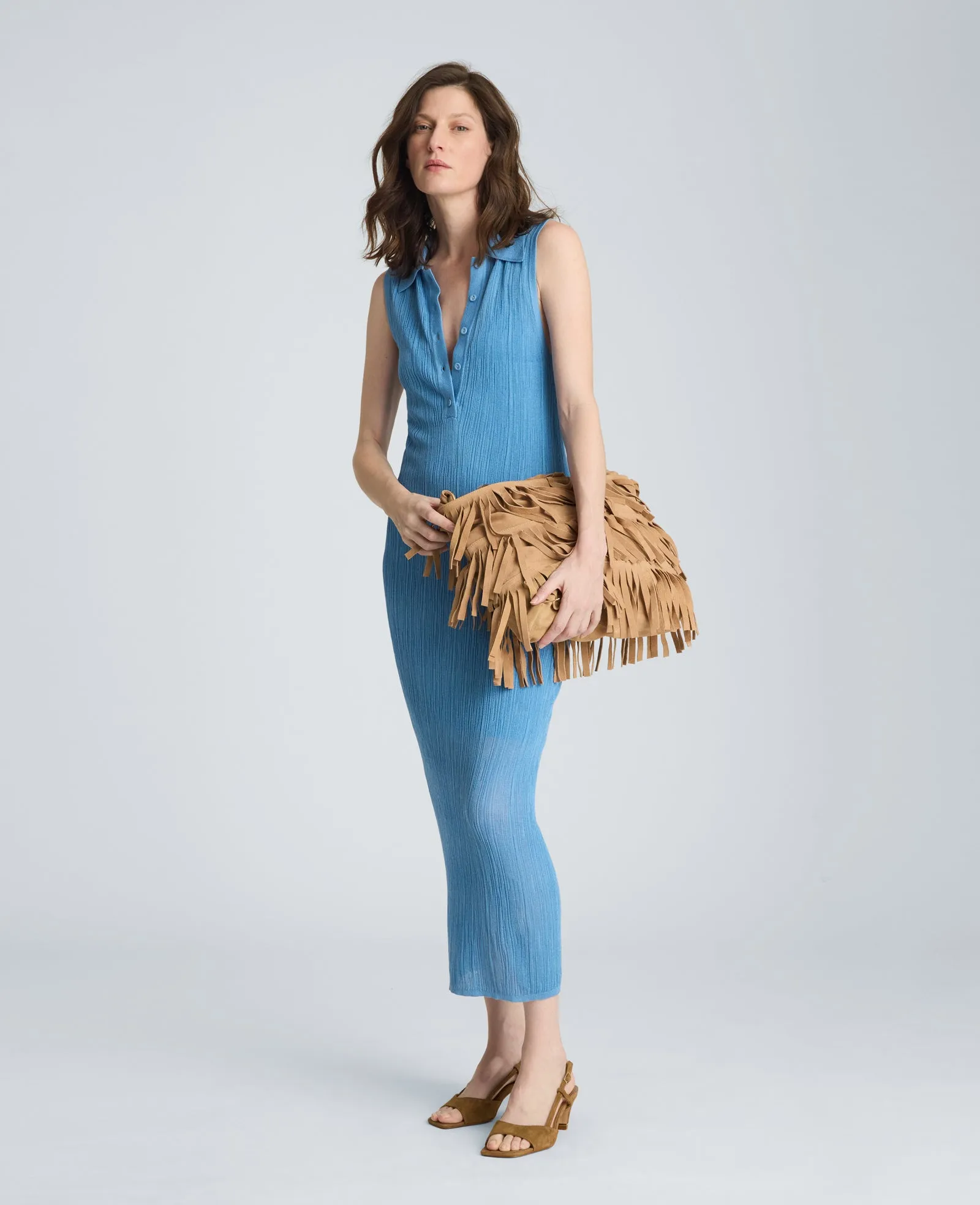 Varigated Polo Cap Sleeve Sweater Dress sold by Kenneth Cole product image thumbnail 4