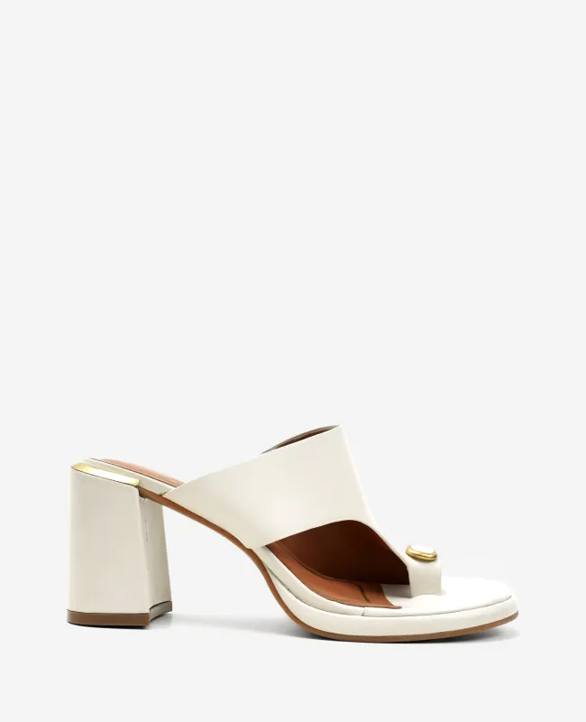 Syndika Leather Stone Toe Ring Heeled Sandal made by Kenneth Cole