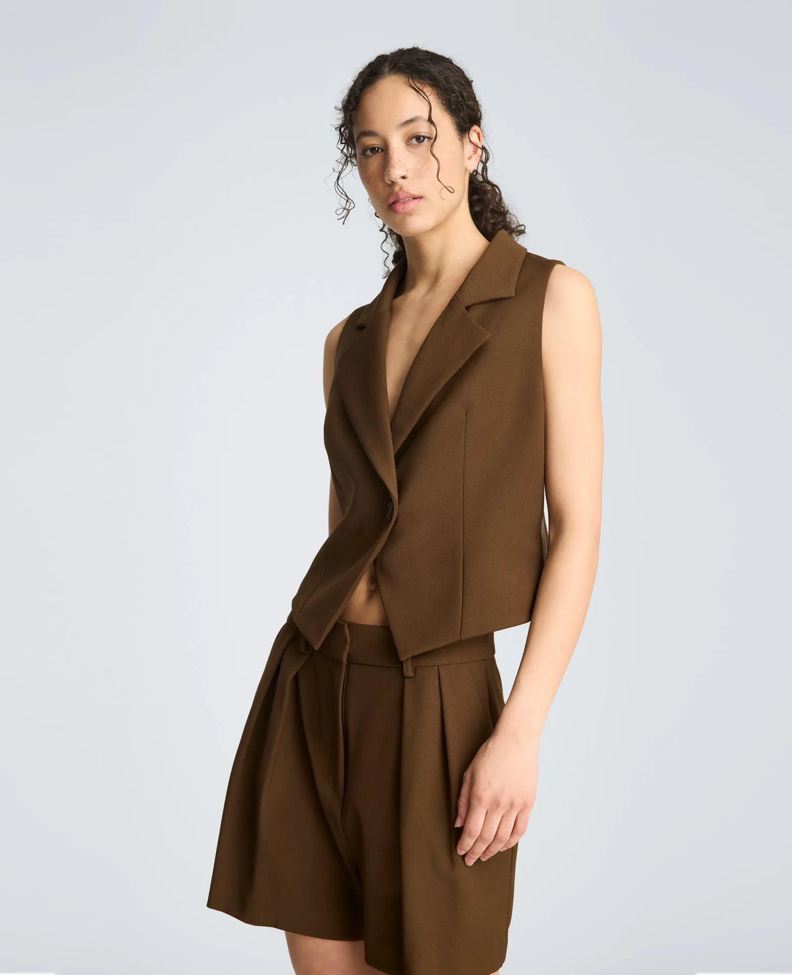 Fitted One Button Notch Collar Vest sold by Kenneth Cole product image thumbnail 5