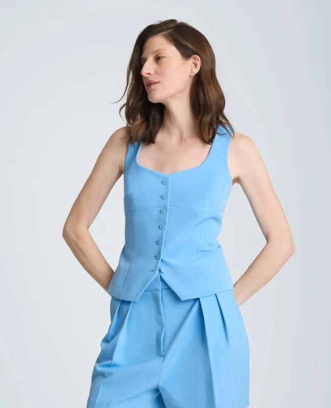 Bustier Button Front Vest made by Kenneth Cole