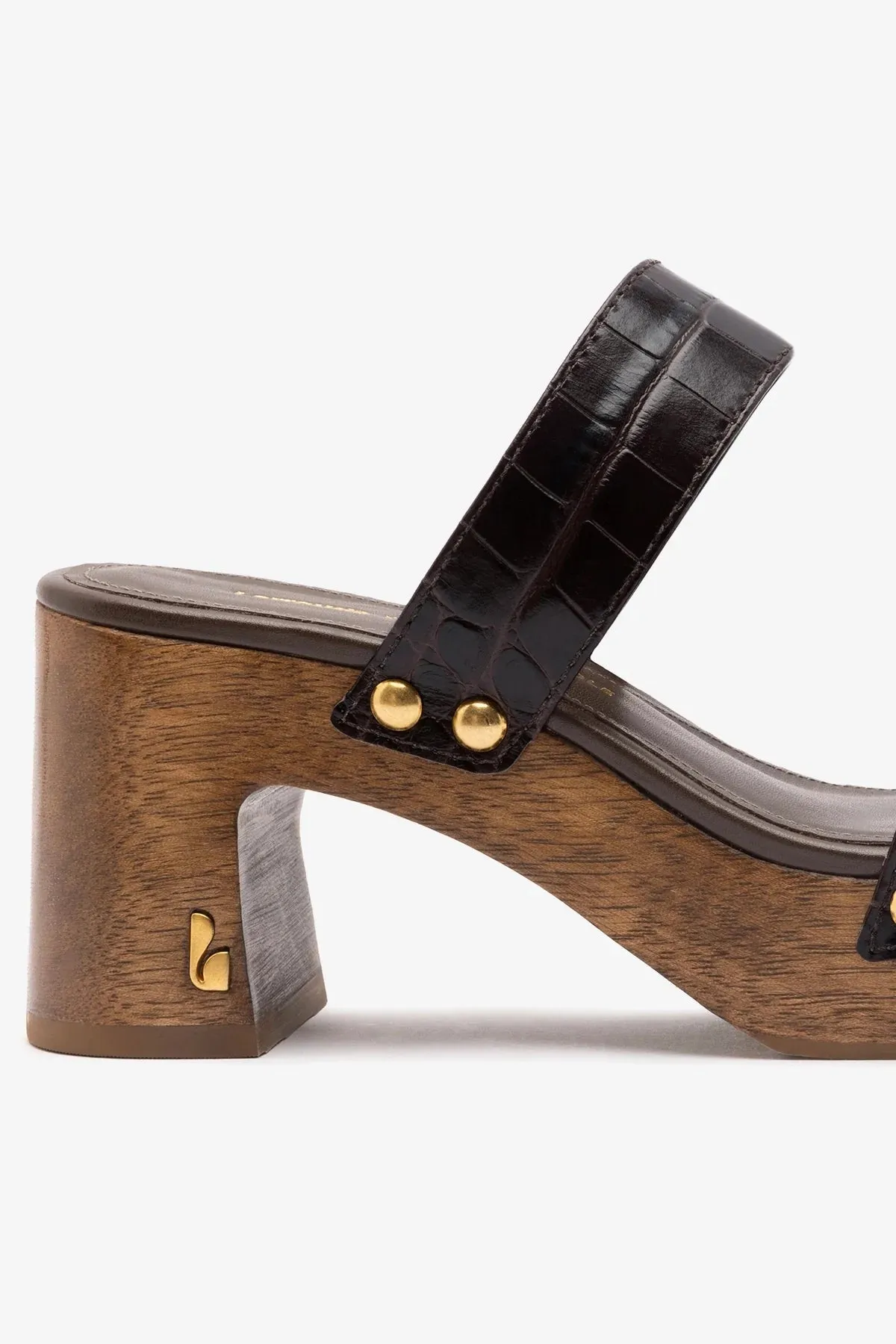 Larroudé x Kenneth Cole: Sandal Dark Oak Croco Leather sold by Kenneth Cole product image thumbnail 4