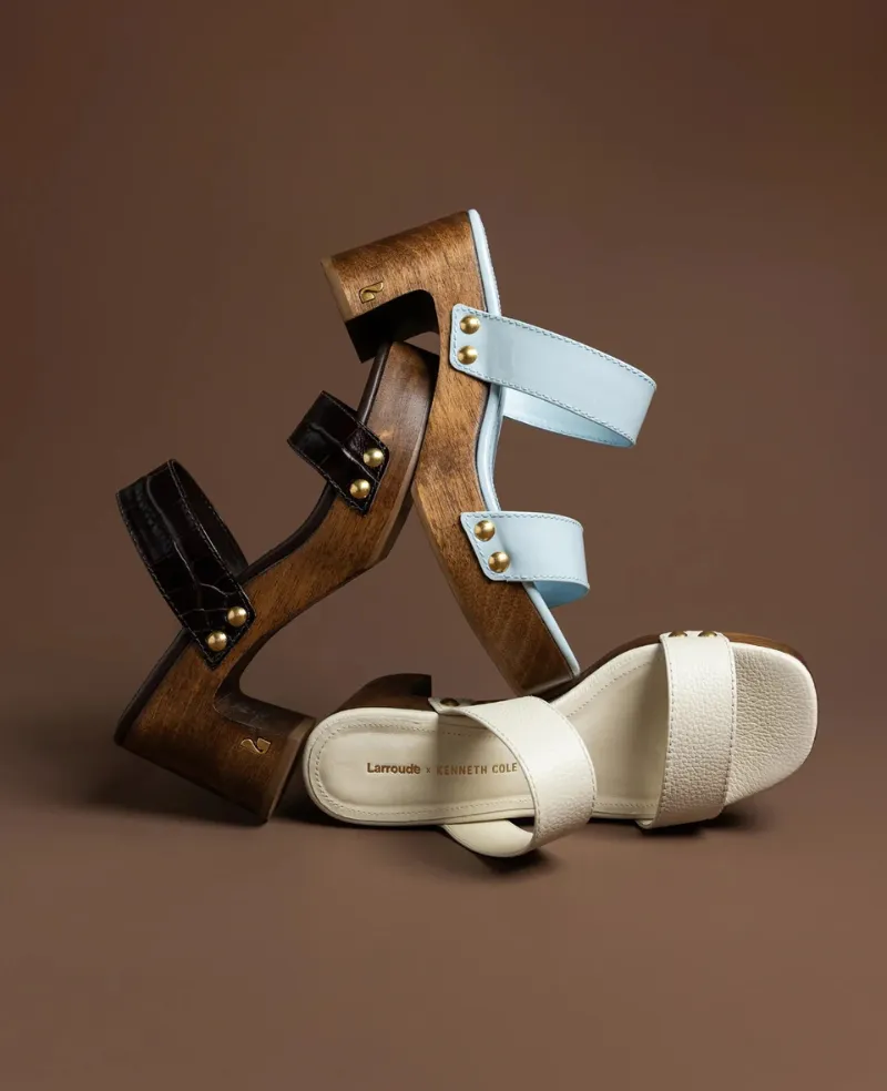 Larroudé x Kenneth Cole: Sandal Dark Oak Croco Leather sold by Kenneth Cole product image thumbnail 2