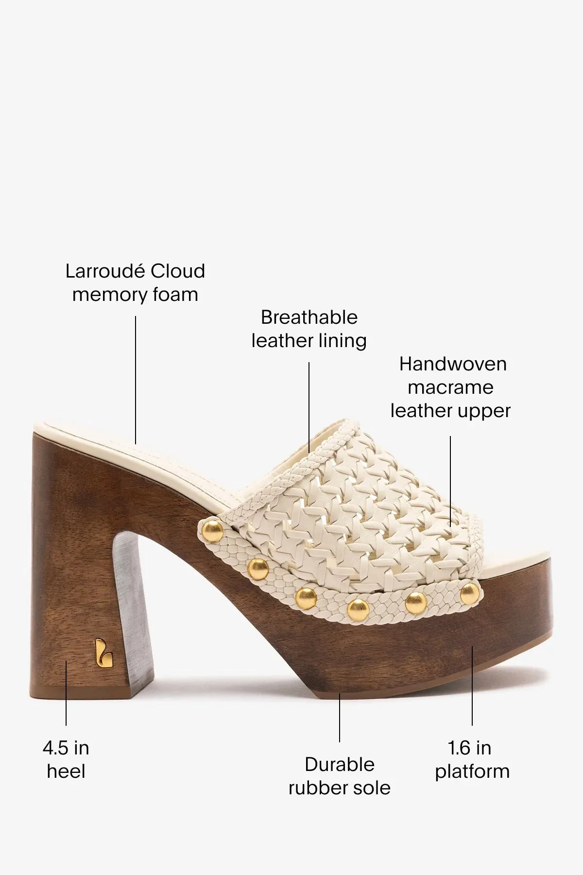 Larroudé x Kenneth Cole: Macrame Mule Ivory Leather sold by Kenneth Cole product image thumbnail 5
