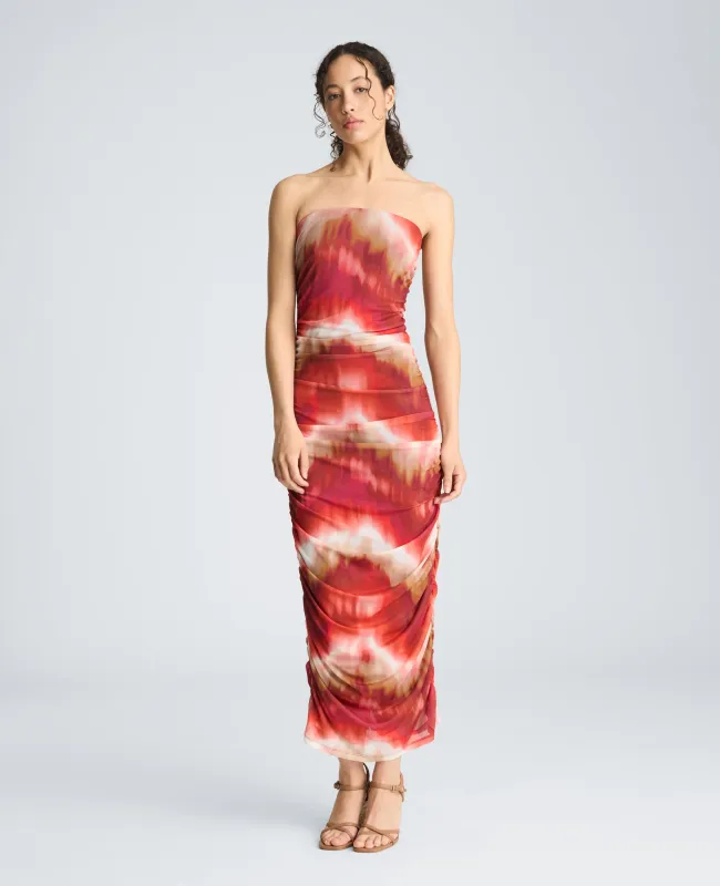 Strapless Ruched Midi Dress made by Kenneth Cole